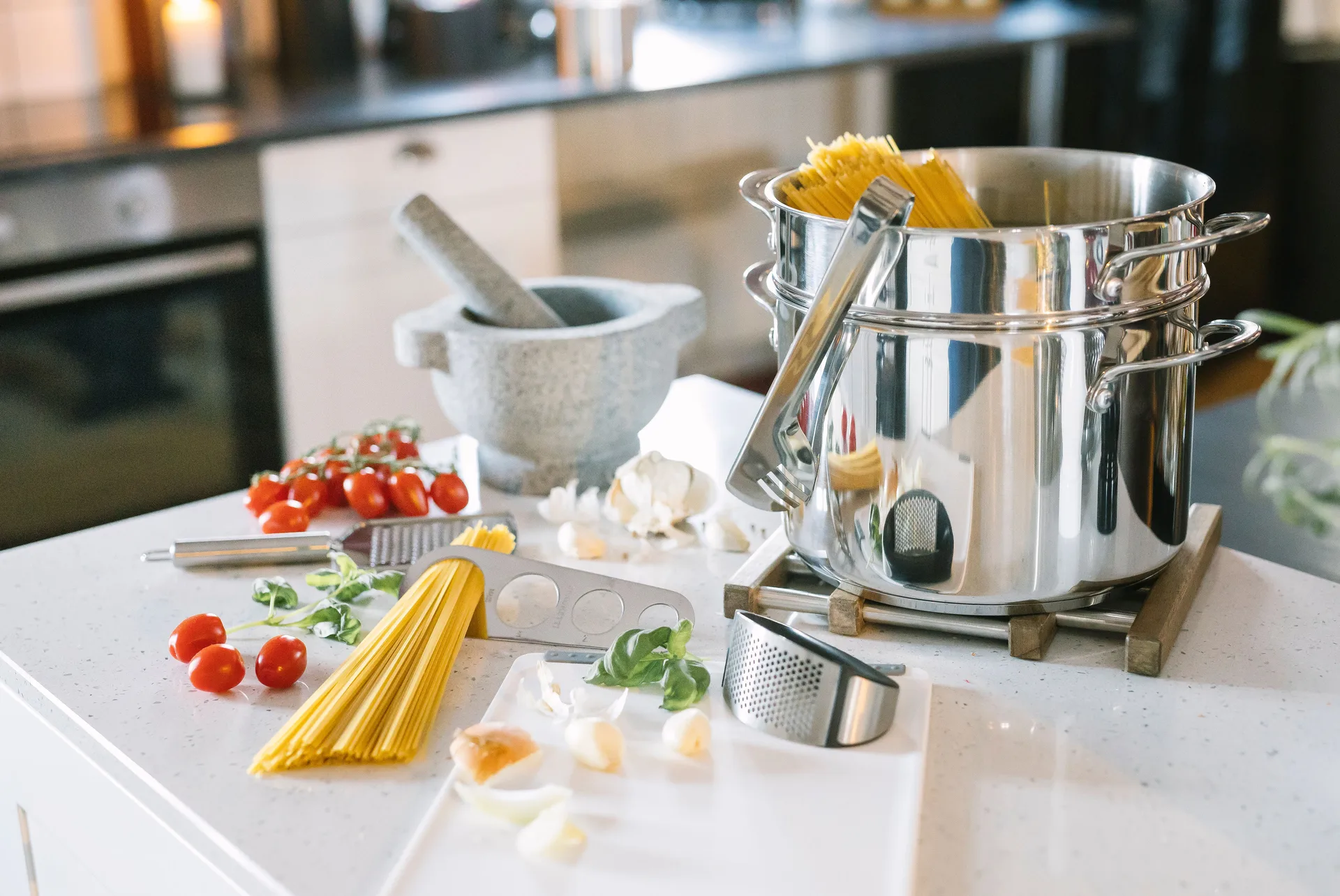 코스모 파스타 냄비 & 인서트 세트 7.6 L, Stainless steel Dorre | 도레