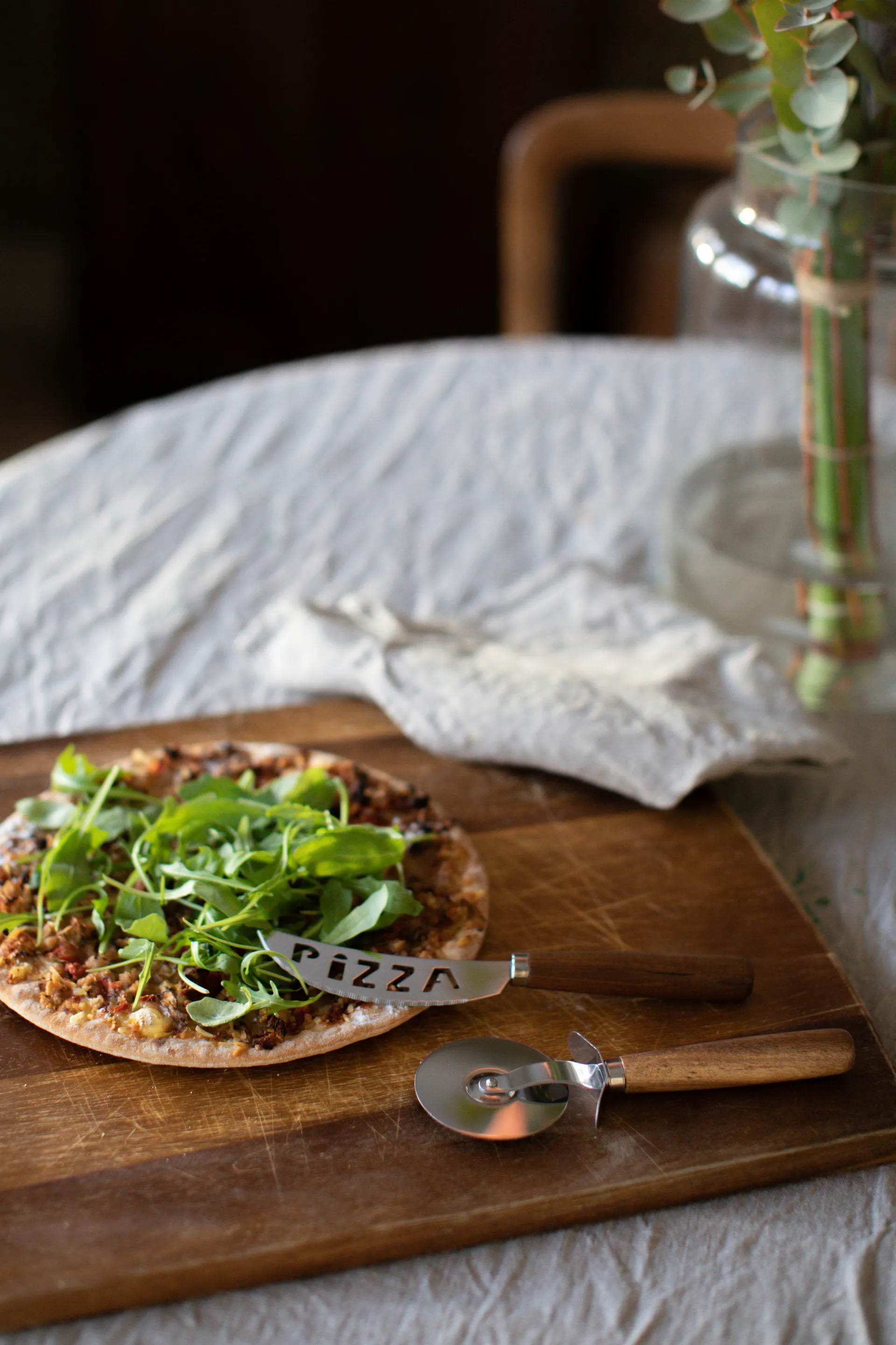 피노 피자 세트 나이프 & 피자 커터, Acacia-stainless steel Dorre | 도레