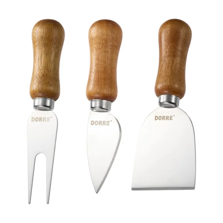 올바 치즈 나이프 세트 - Acacia wood, stainless steel, 3-piece, 13 cm - Dorre | 도레