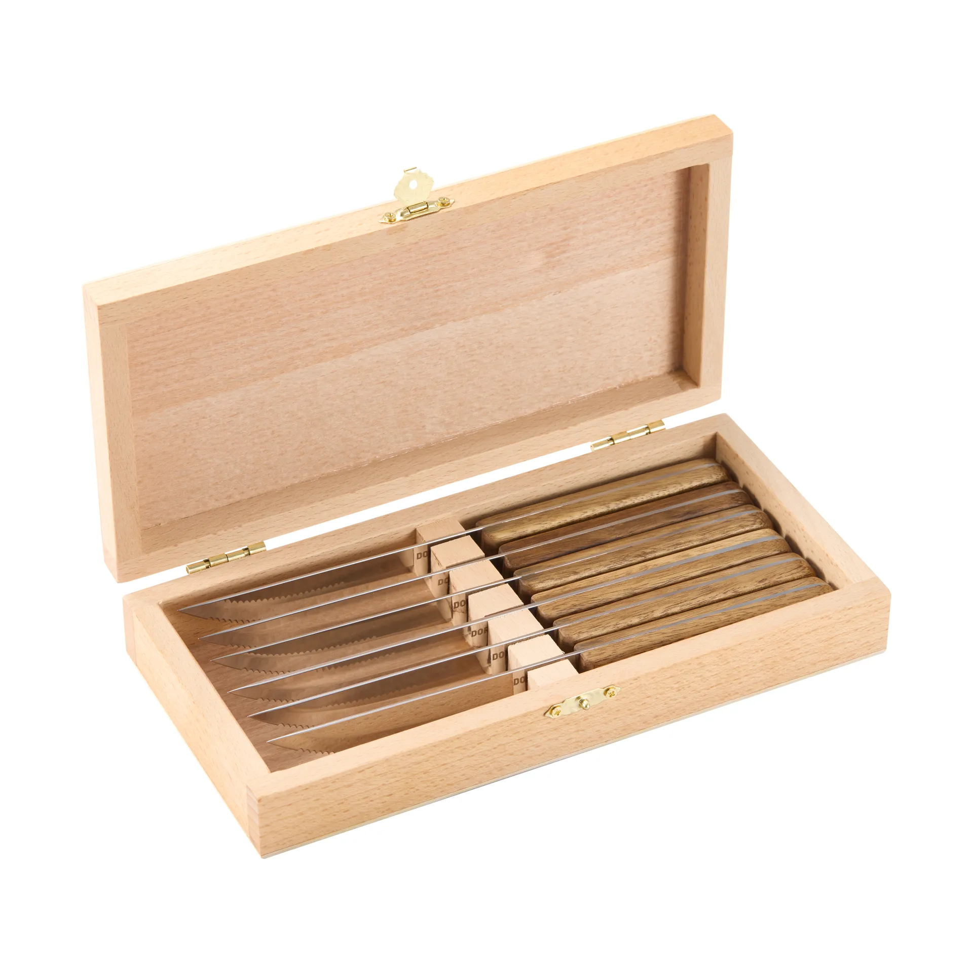 BBQ 스테이크 나이프, Stainless steel, 6-pack, acacia wooden box, 22.5x2 cm Dorre | 도레