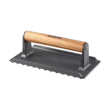 그리핀 그릴 프레스/스테이크 웨이트 - Cast iron, wooden handle, 20x10 cm - Dorre | 도레