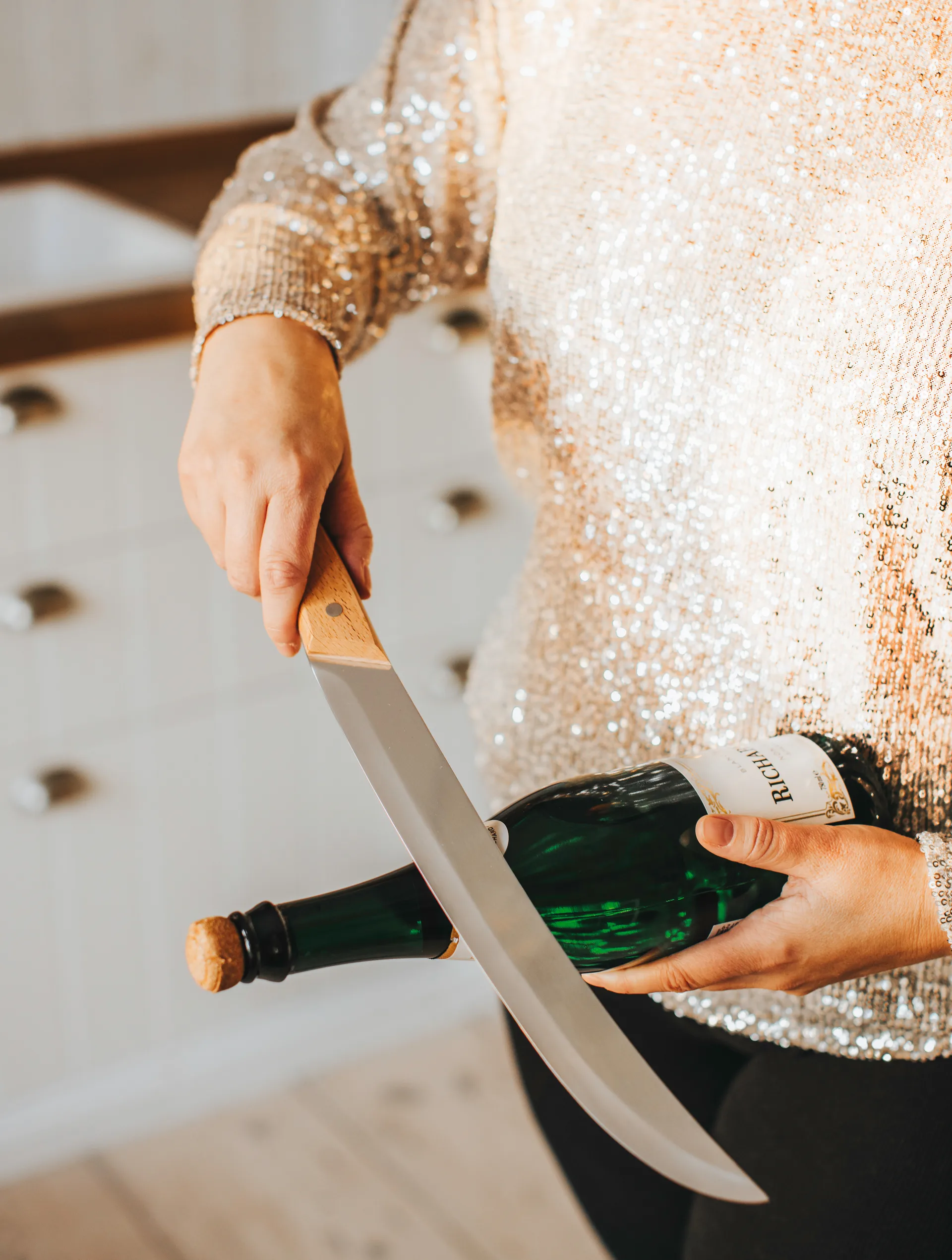 Charlie 샴페인 사브르 41 cm, Silver Dorre | 도레