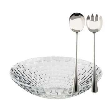 글리터 샐러드 보울 세트 - Glass, stainless steel, 3 pieces - Dorre | 도레