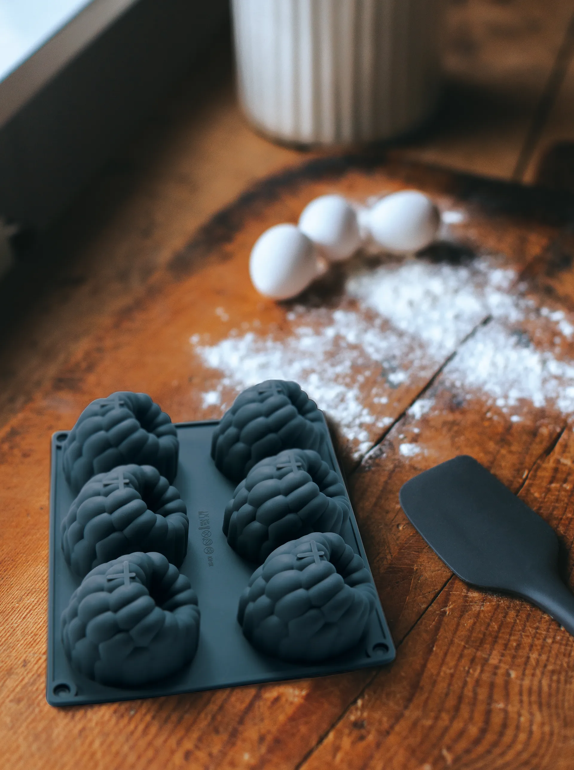 벡 베이킹 틴, Grey, raspberry, silicone, 6 pcs Dorre | 도레
