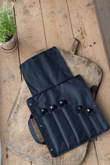Kadi 나이프 가방 - Black nylon, 5 knife slots - Dorre | 도레