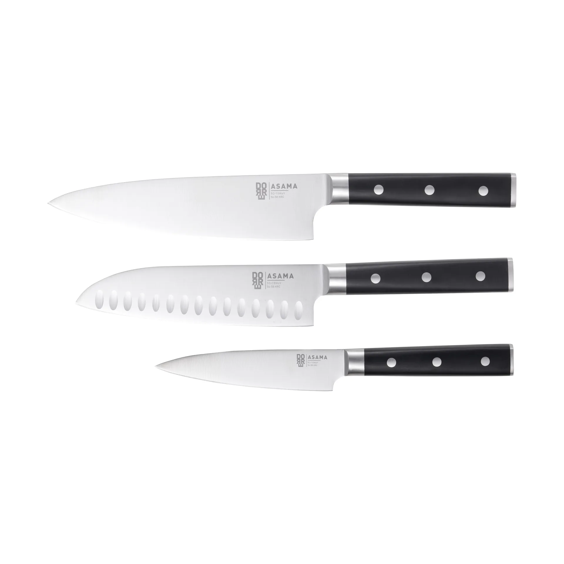 아사마 나이프 세트, Stainless steel, 3 pieces Dorre | 도레