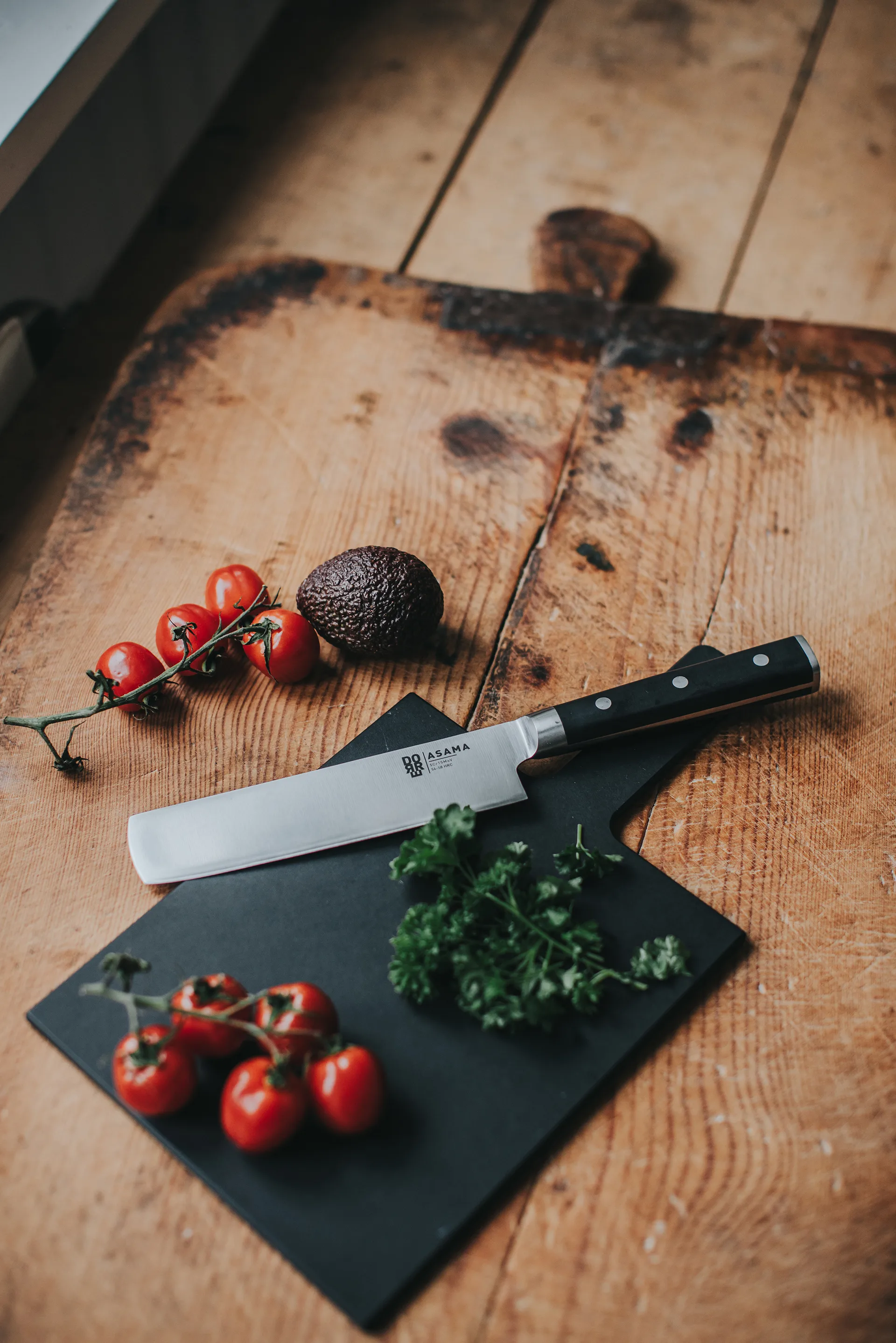 아사마 나키리 채소 칼, Stainless steel, black, 31 cm Dorre | 도레