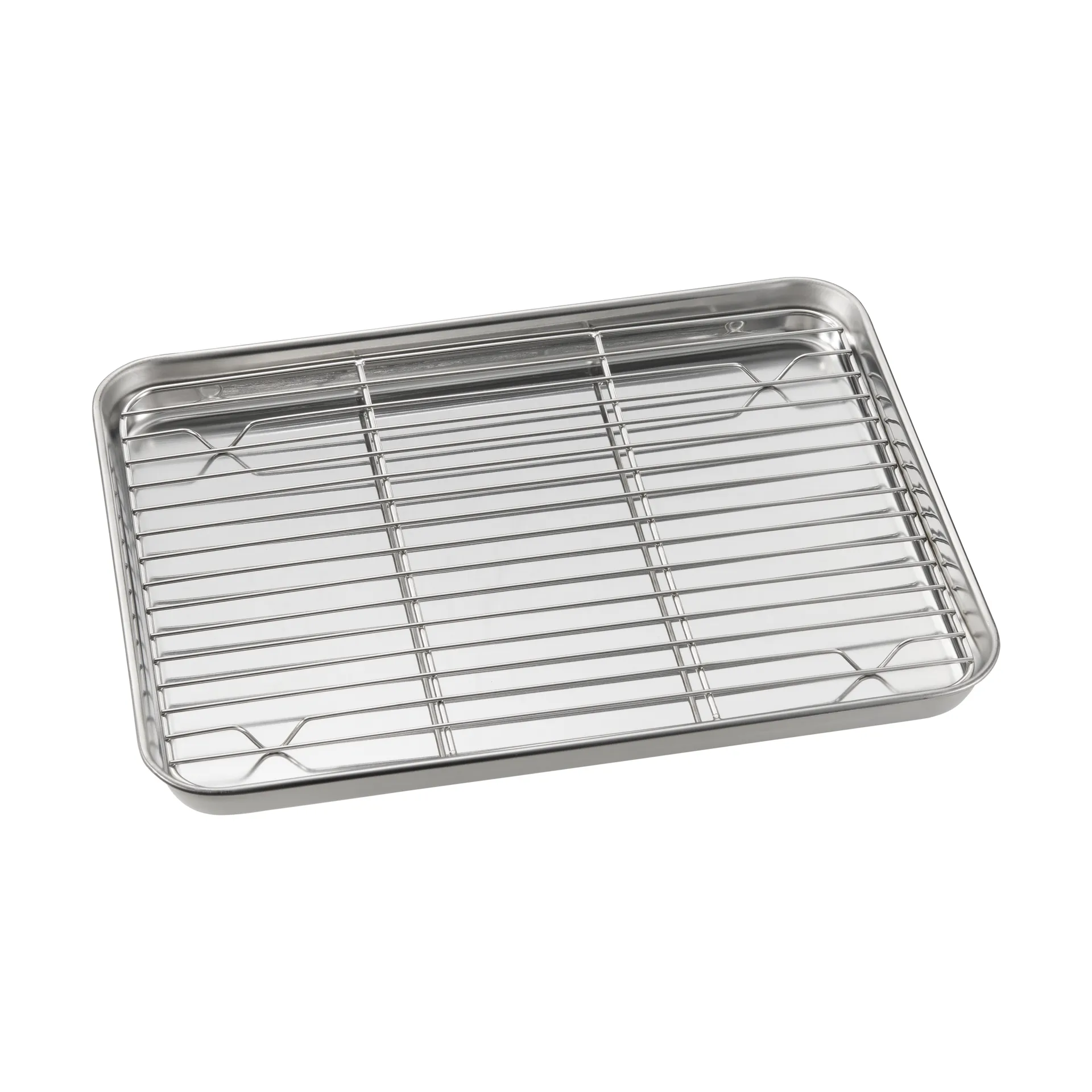 길리 가스트로 팬, Stainless steel, with rack, 31.5x24.5 cm Dorre | 도레