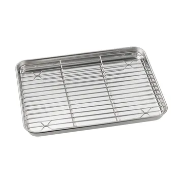 길리 가스트로 팬 - Stainless steel, with rack, 31.5x24.5 cm - Dorre | 도레