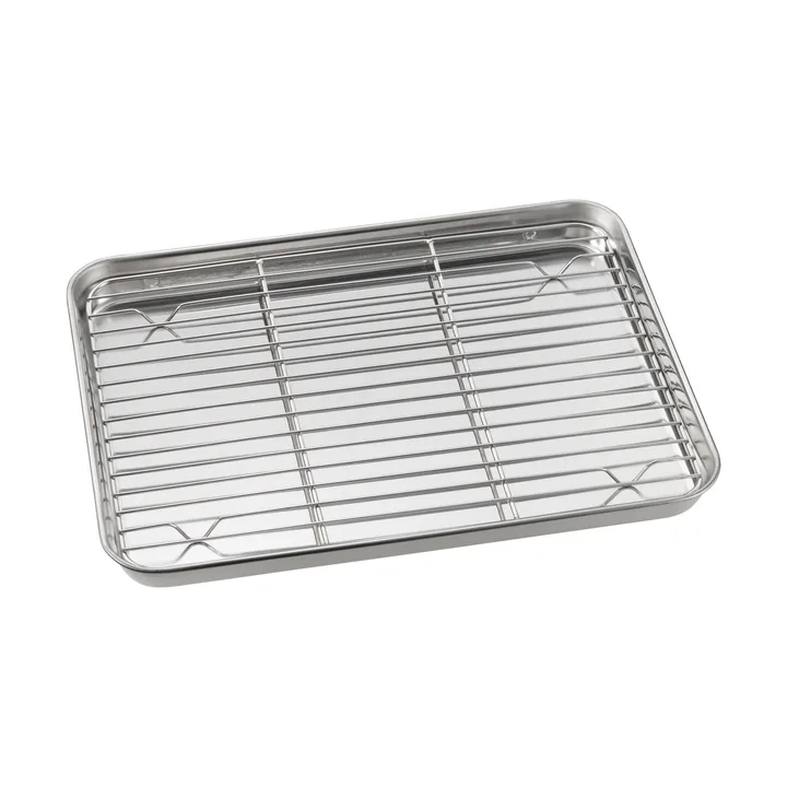 길리 가스트로 팬 - Stainless steel, with rack, 31.5x24.5 cm - Dorre | 도레