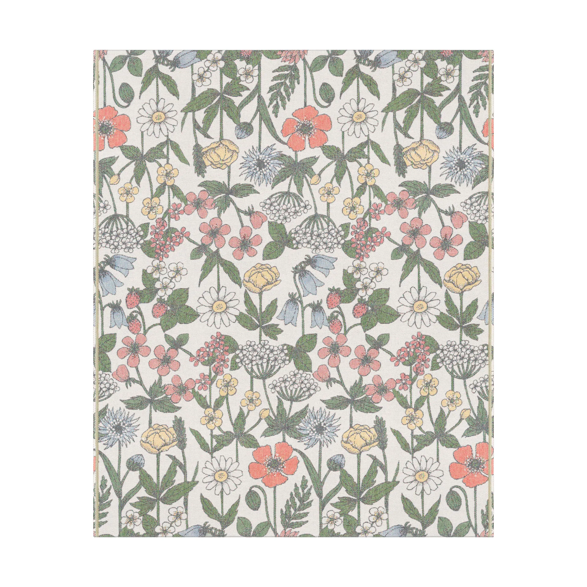 와일드플라워 코튼 스로우 140x170 cm, Multi Ekelund Linneväveri | 에켈룬드 린네바베리