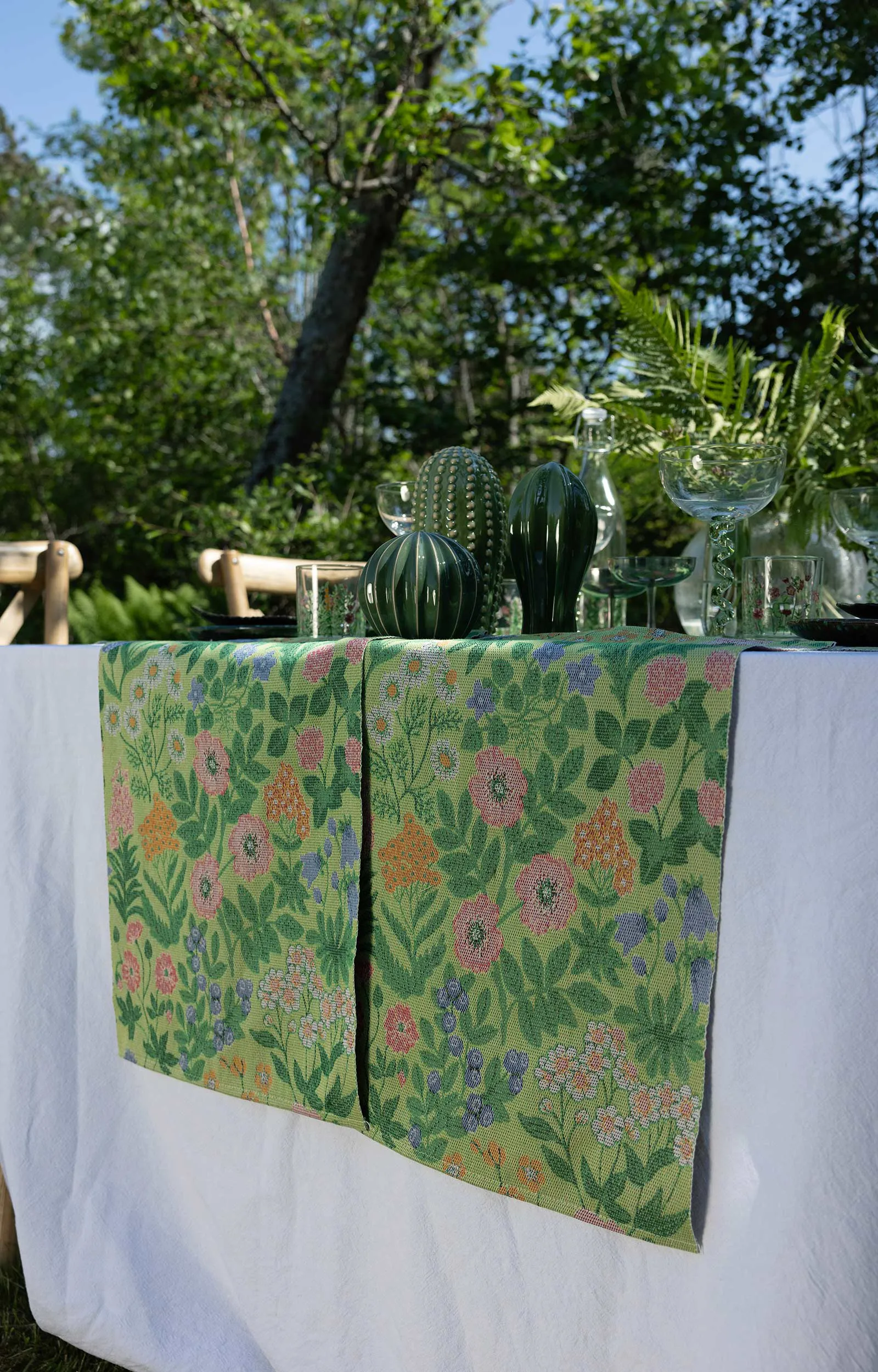 와일드플라워 코튼 스로우 140x170 cm, Multi Ekelund Linneväveri | 에켈룬드 린네바베리