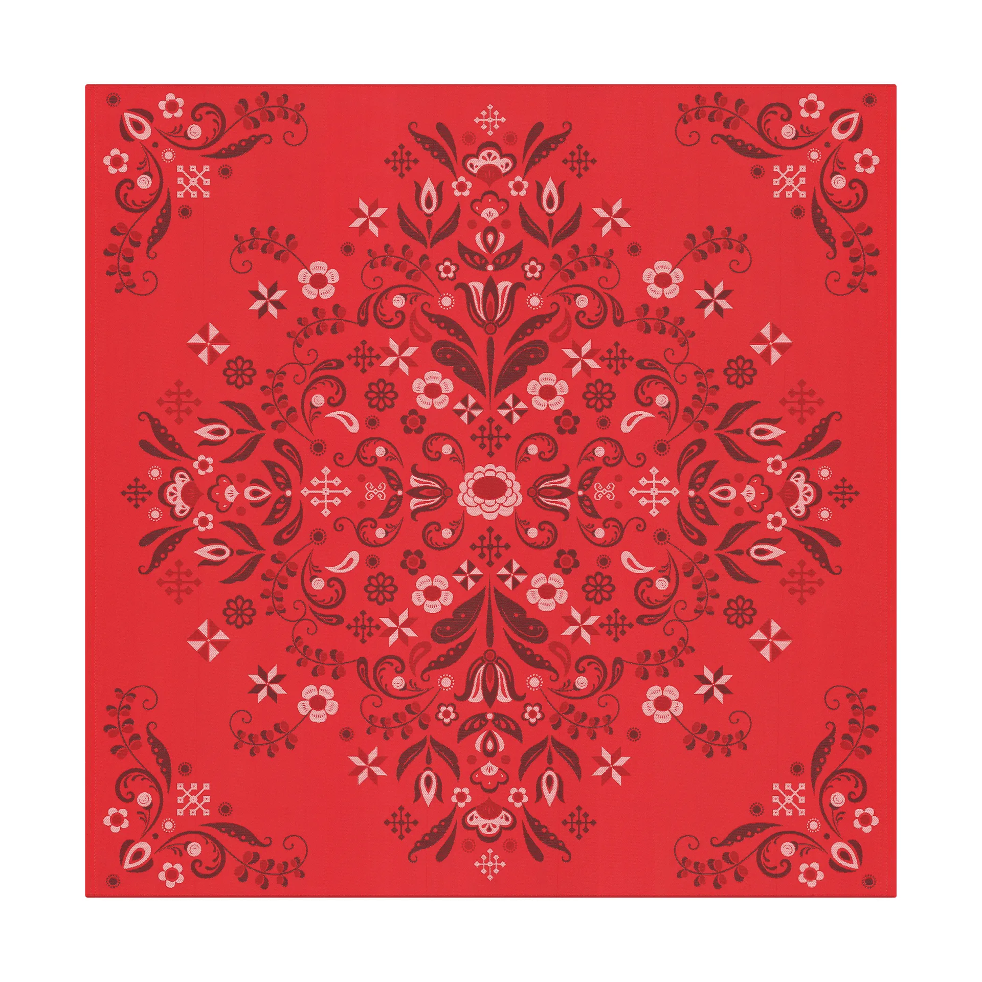 토플리칸 테이블 클로스 145x145 cm, Red Ekelund Linneväveri | 에켈룬드 린네바베리