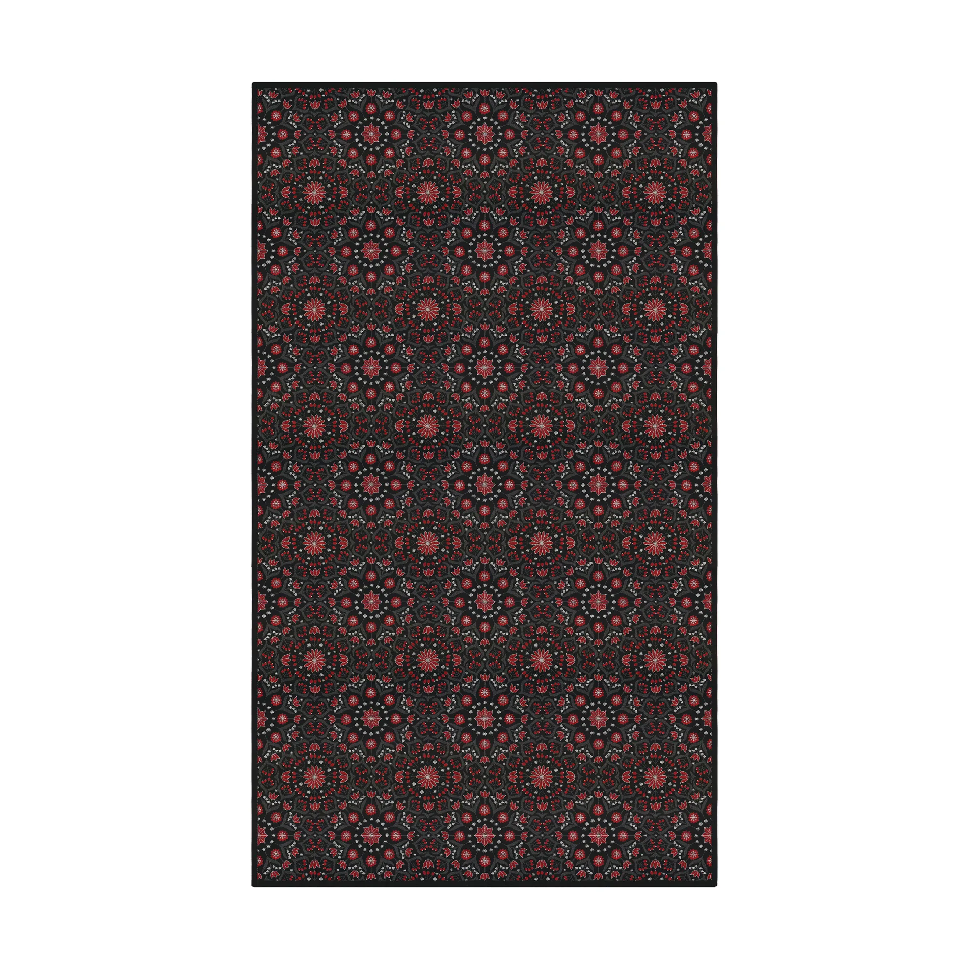 베티스 크리스마스 테이블보 145x300 cm, Red-black Ekelund Linneväveri | 에켈룬드 린네바베리