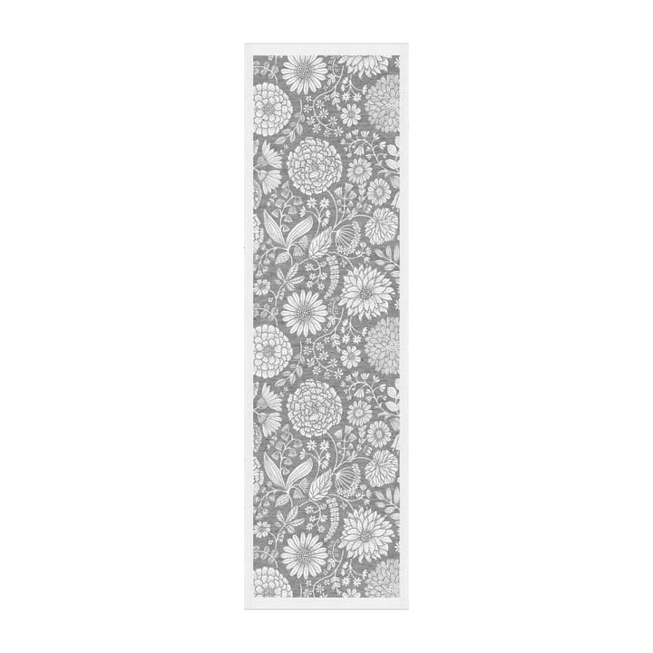 플라워링 테이블러너 35x120 cm - grey - Ekelund Linneväveri | 에켈룬드 린네바베리