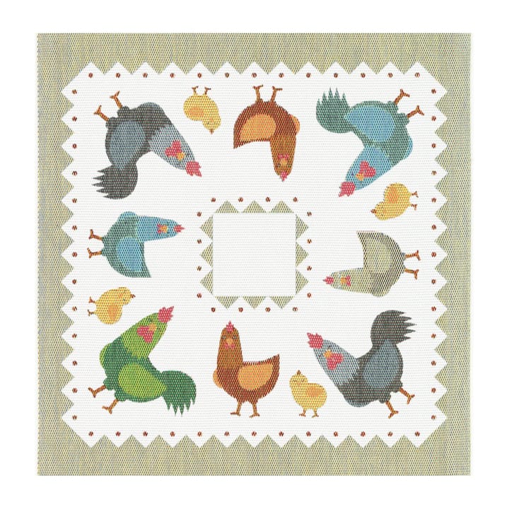 치킨 패밀리 냅킨 35x35 cm - Multi - Ekelund Linneväveri | 에켈룬드 린네바베리