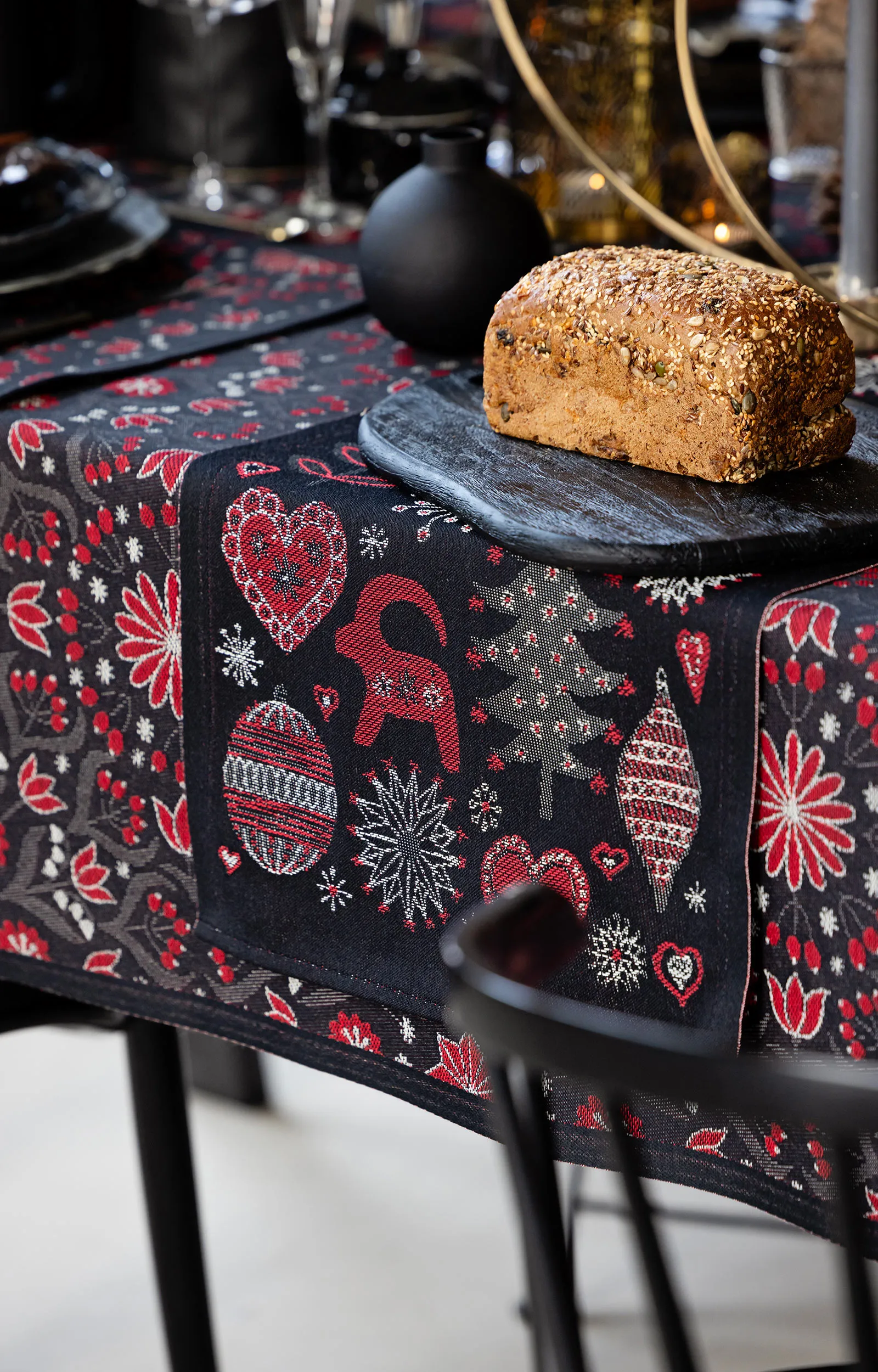 콜트라스트 패브릭 냅킨 35x35 cm, Multi Ekelund Linneväveri | 에켈룬드 린네바베리