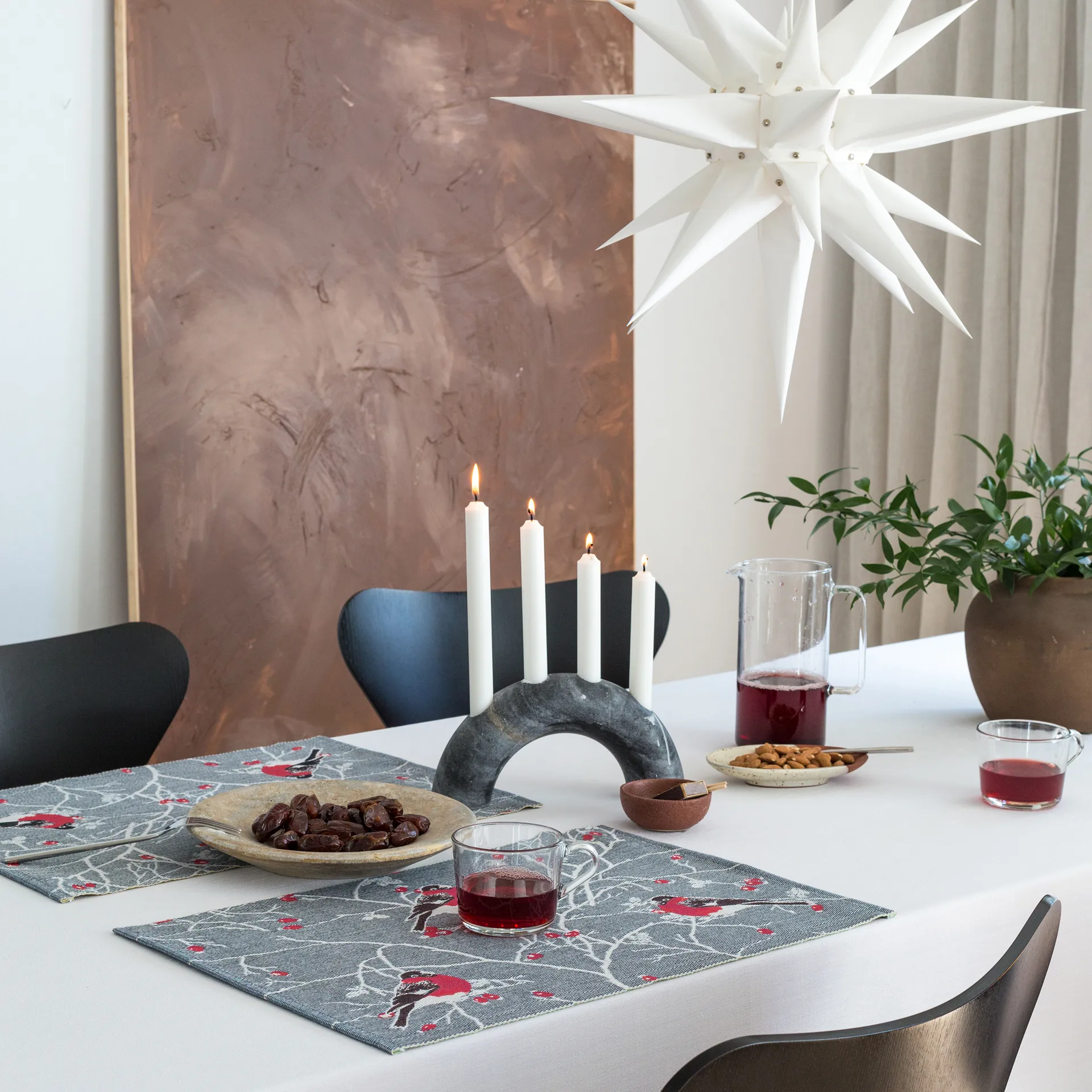 프로스트크비스트 테이블매트 35x48 cm, grey Ekelund Linneväveri | 에켈룬드 린네바베리