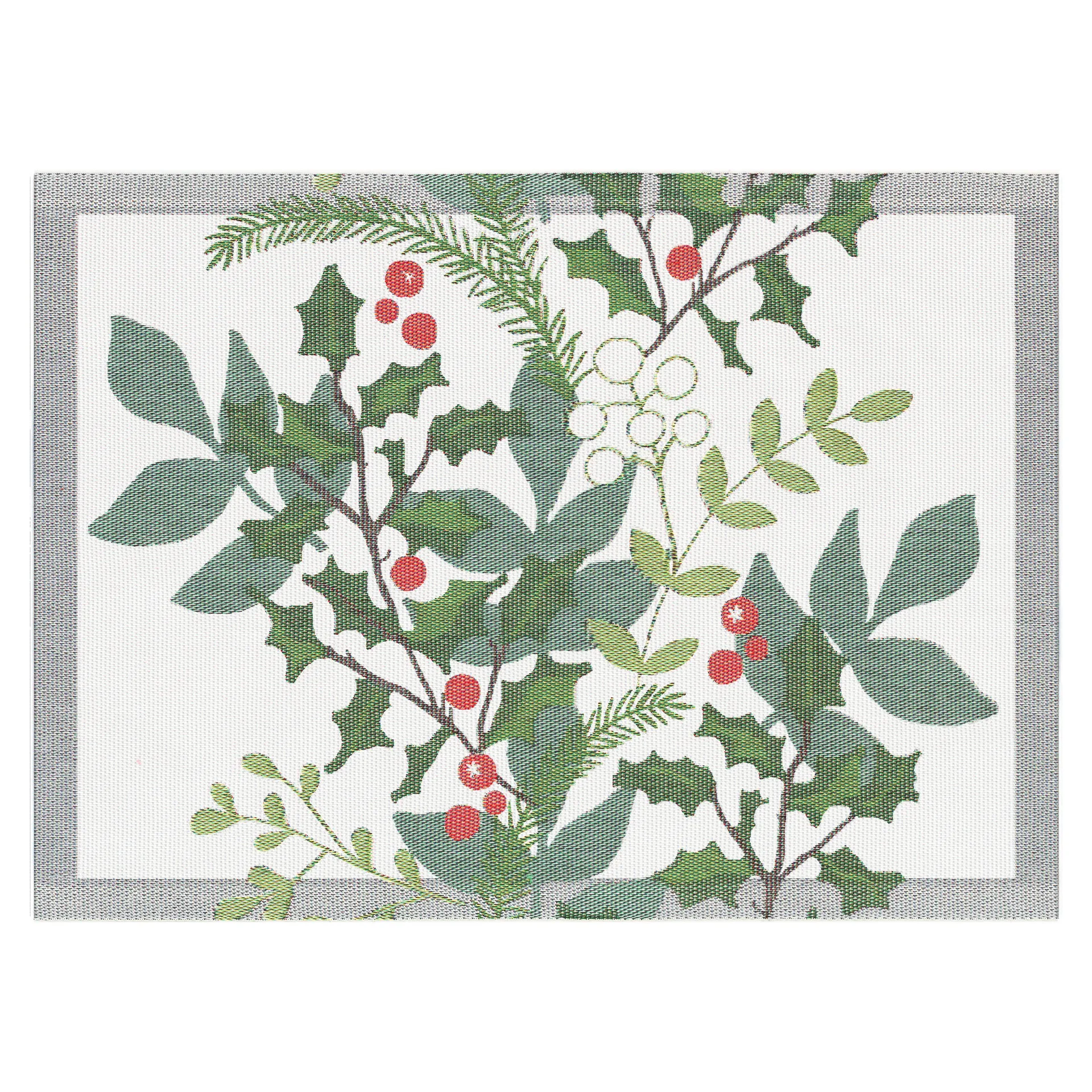 줄리아 테이블매트 35x48 cm, white-green Ekelund Linneväveri | 에켈룬드 린네바베리
