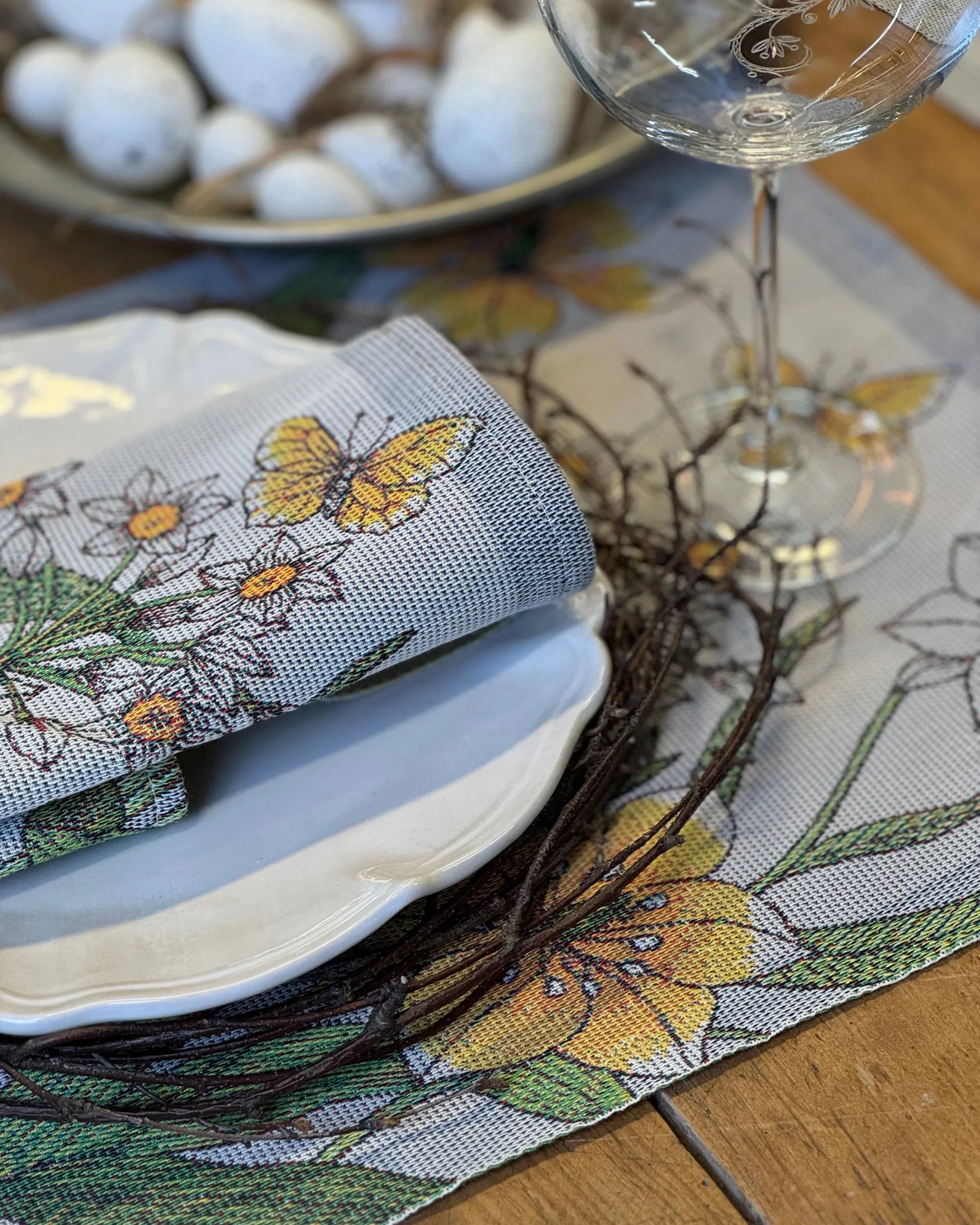 다포딜 테이블 매트 35x48 cm, Yellow Ekelund Linneväveri | 에켈룬드 린네바베리