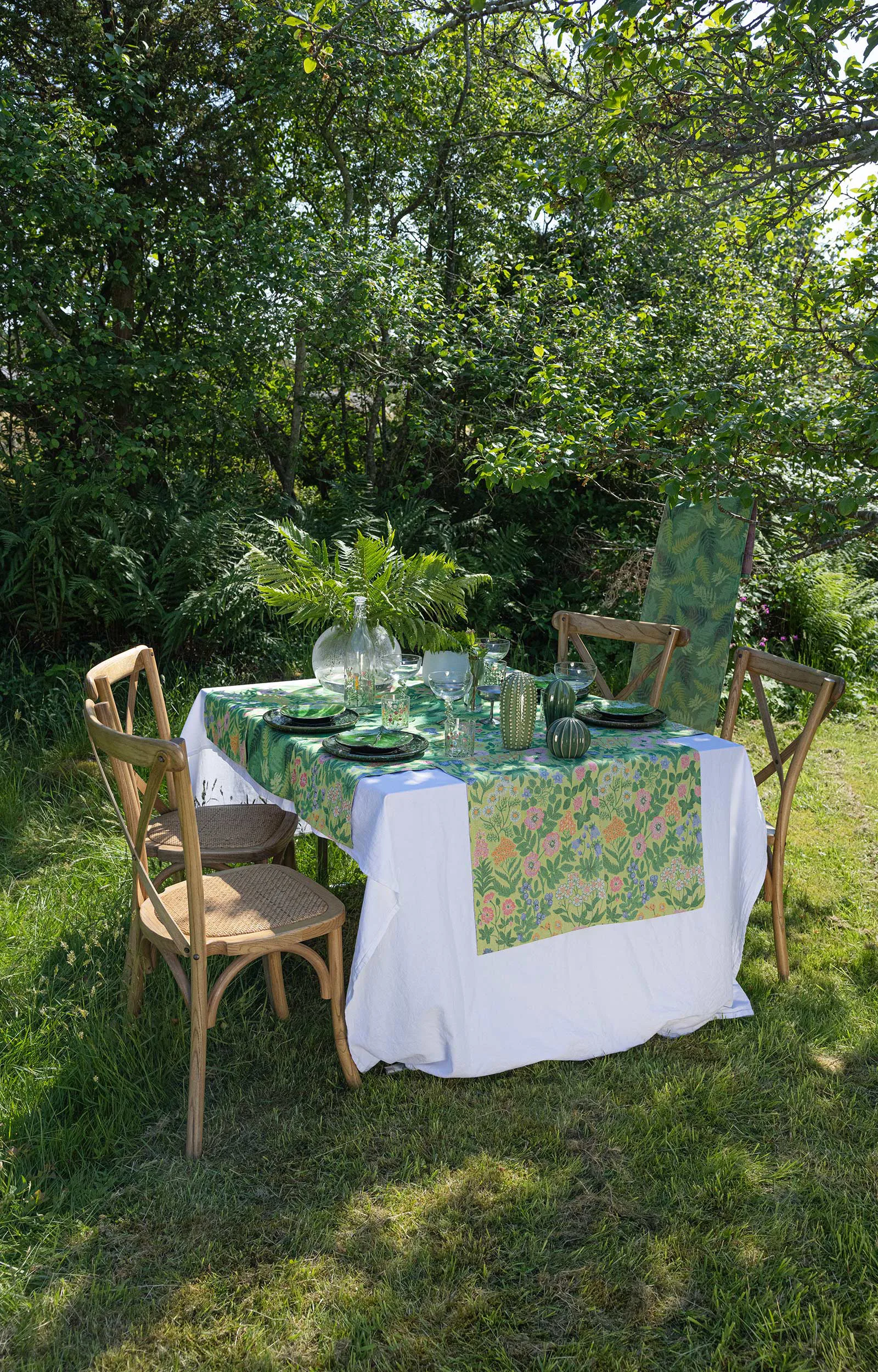 빌드블로모르 키친 타월 35x50 cm, Green Ekelund Linneväveri | 에켈룬드 린네바베리