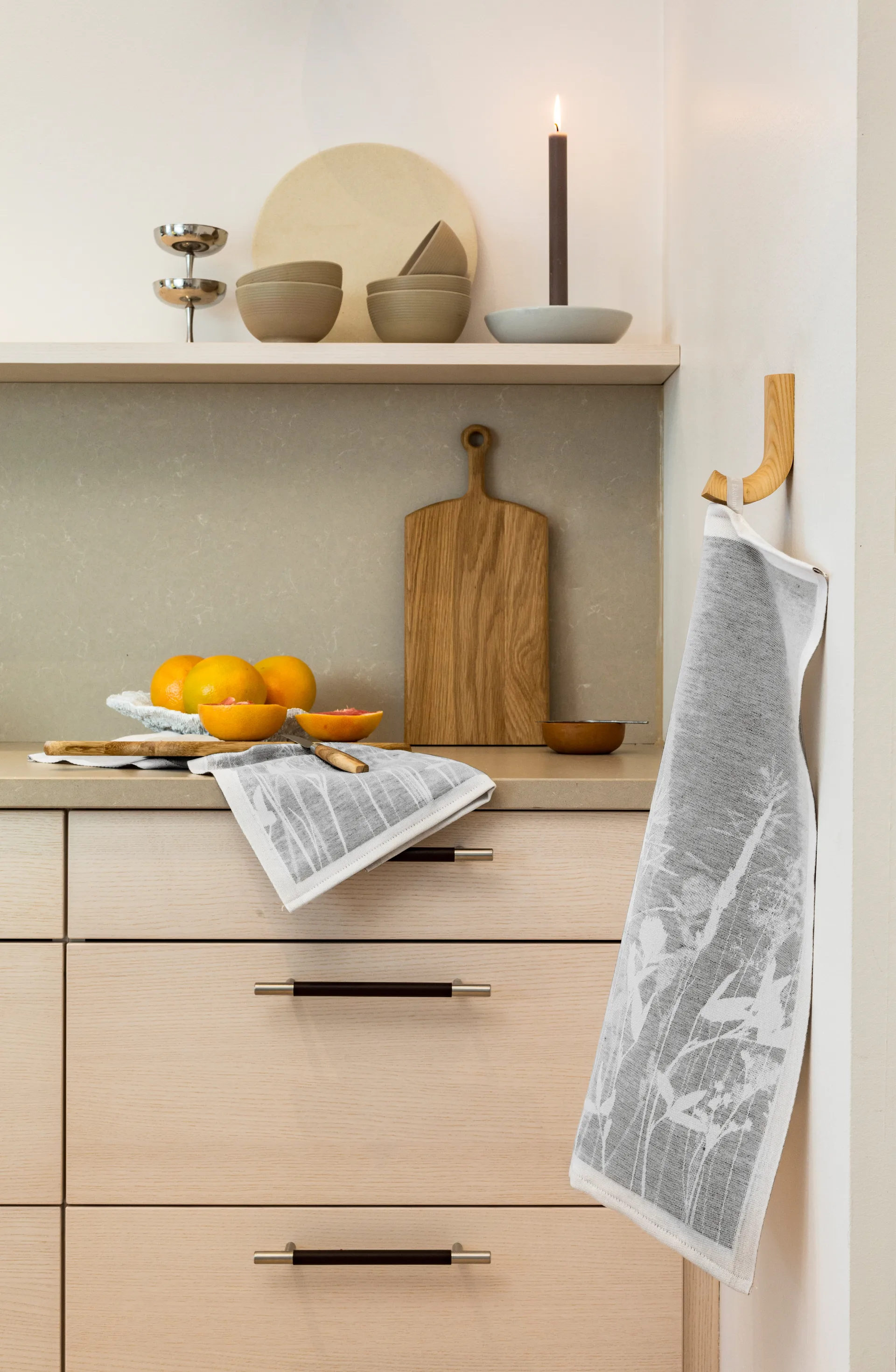 에어리 주방타올 35x50 cm, grey Ekelund Linneväveri | 에켈룬드 린네바베리