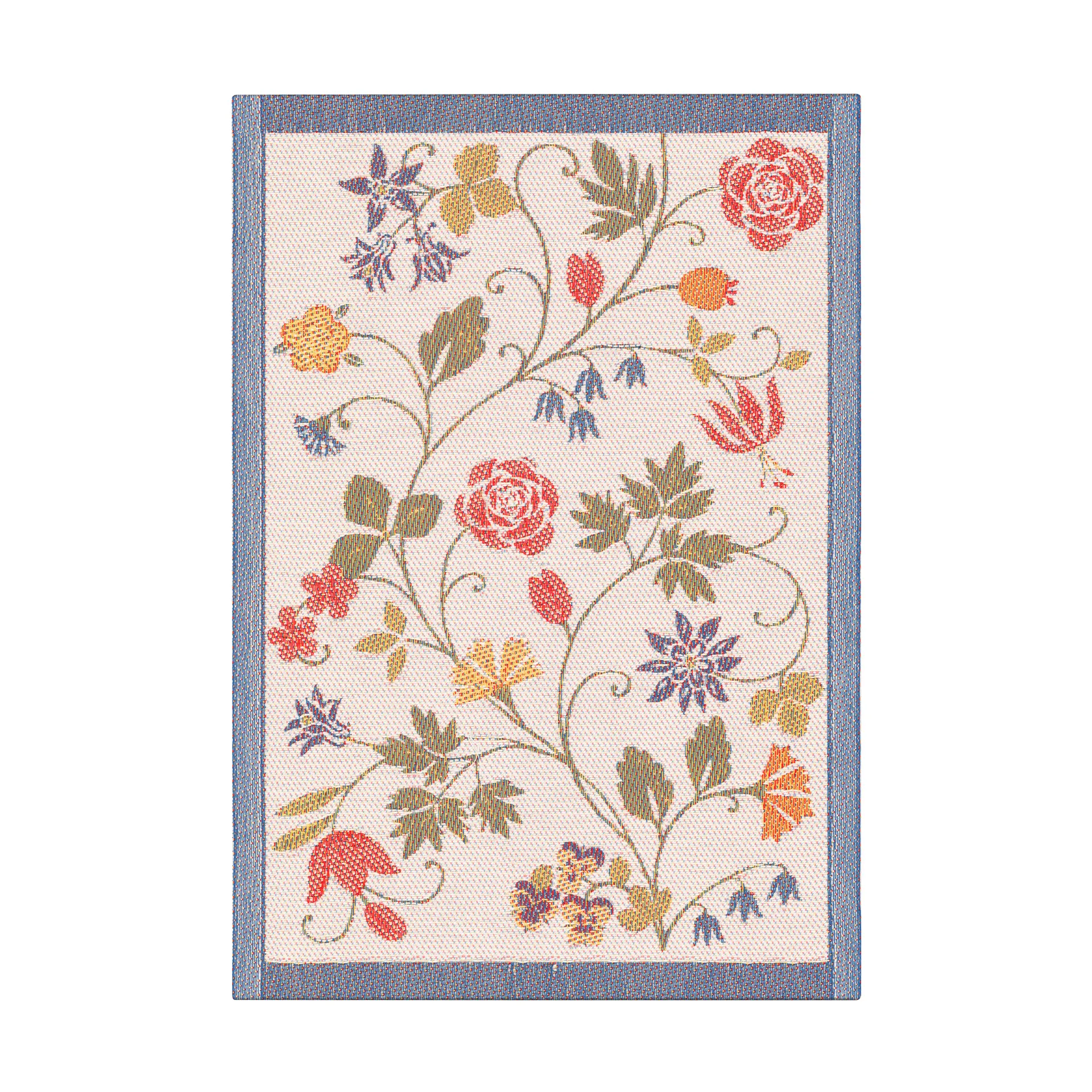 플라워 주방 타월 35x50 cm, Red-black Ekelund Linneväveri | 에켈룬드 린네바베리