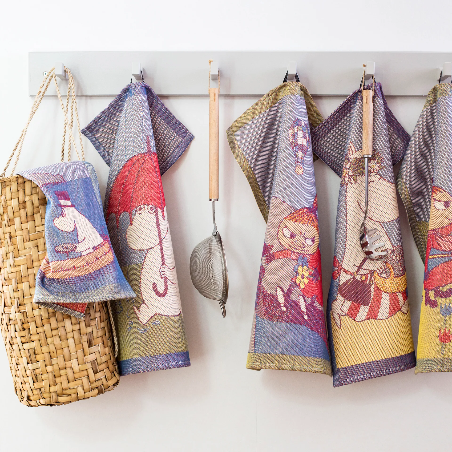 무민 키친 패브릭 35x50 cm, summerday Ekelund Linneväveri | 에켈룬드 린네바베리