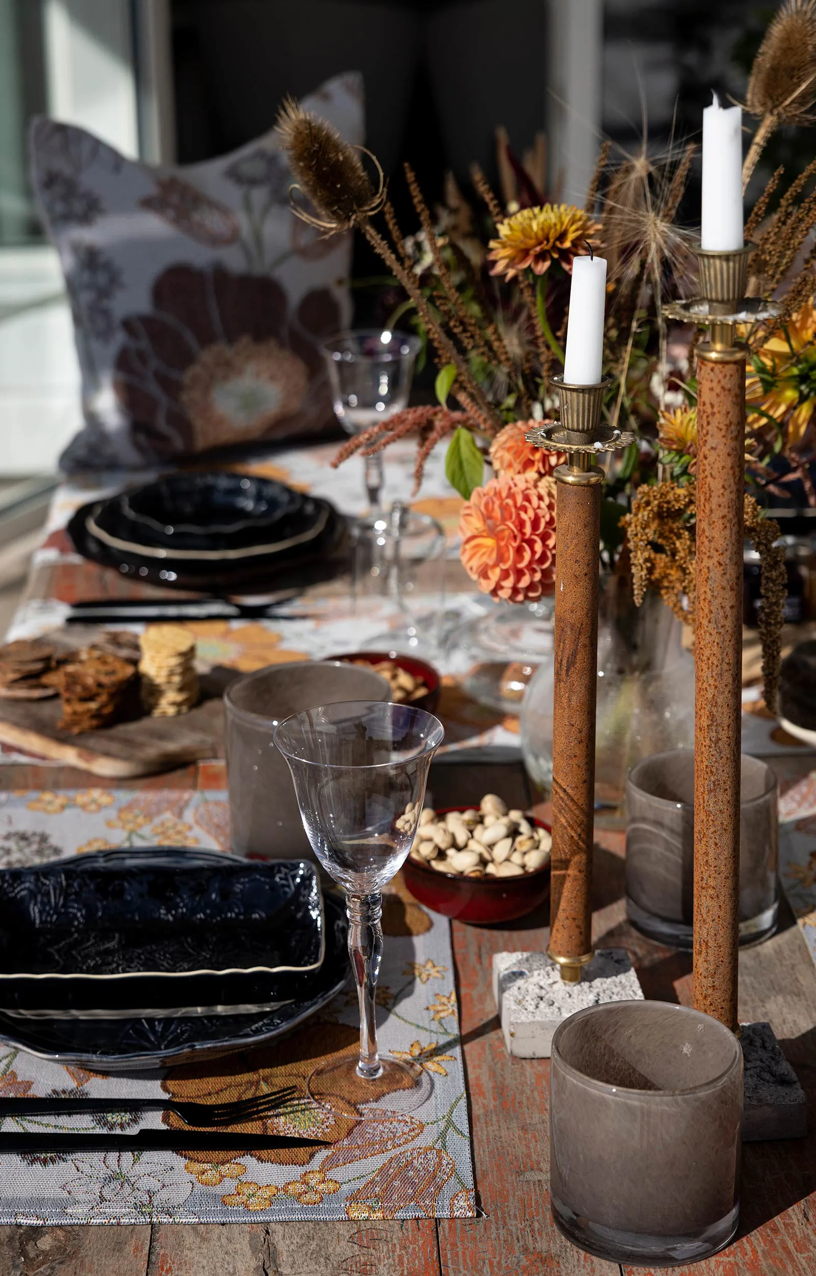 크벨스블롬 쿠션 커버 40x40 cm, Multi Ekelund Linneväveri | 에켈룬드 린네바베리