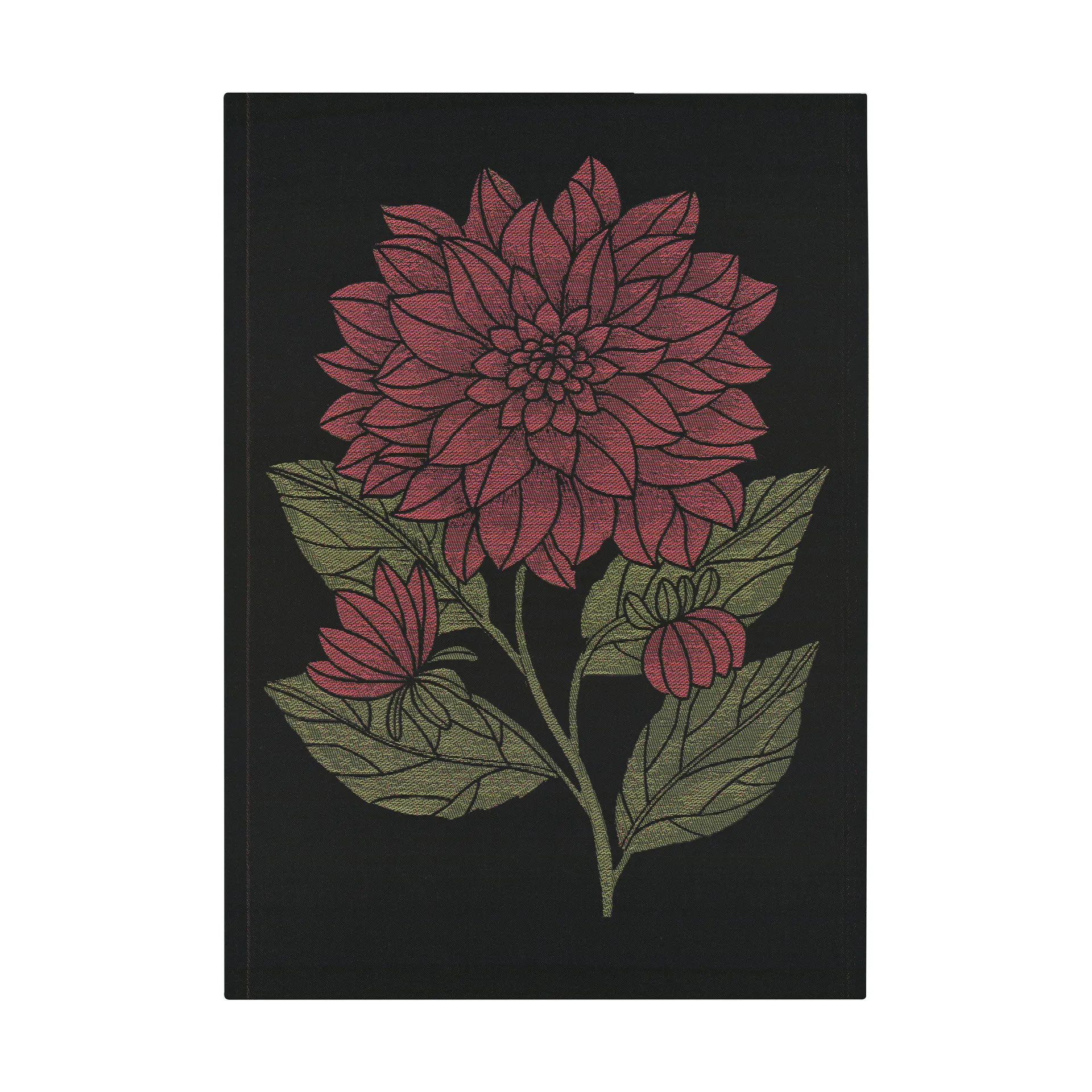 달리아 주방 타월 48x70 cm, Red-black-green Ekelund Linneväveri | 에켈룬드 린네바베리