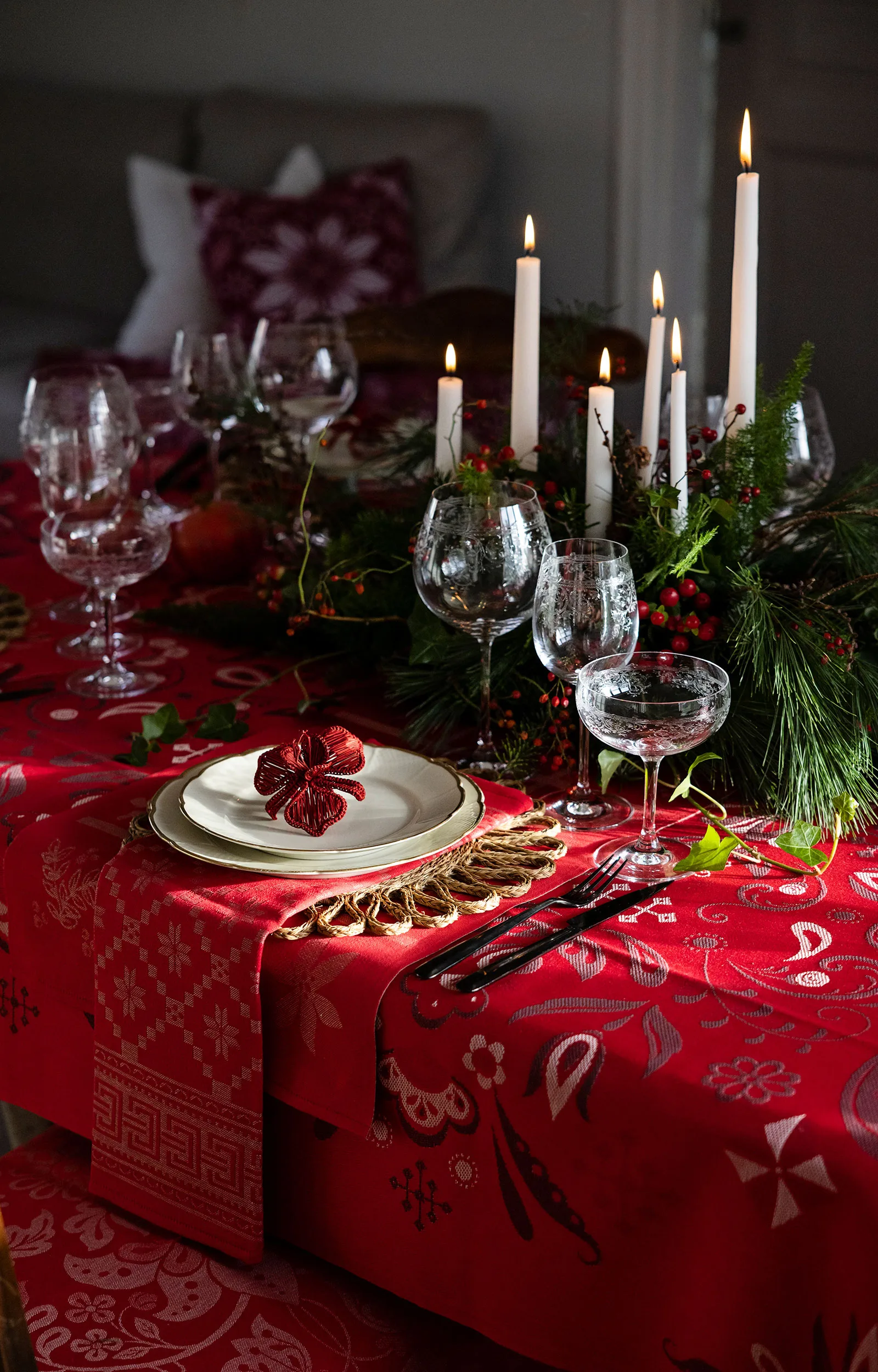 토플리칸 키친 타월 48x70 cm, Red Ekelund Linneväveri | 에켈룬드 린네바베리