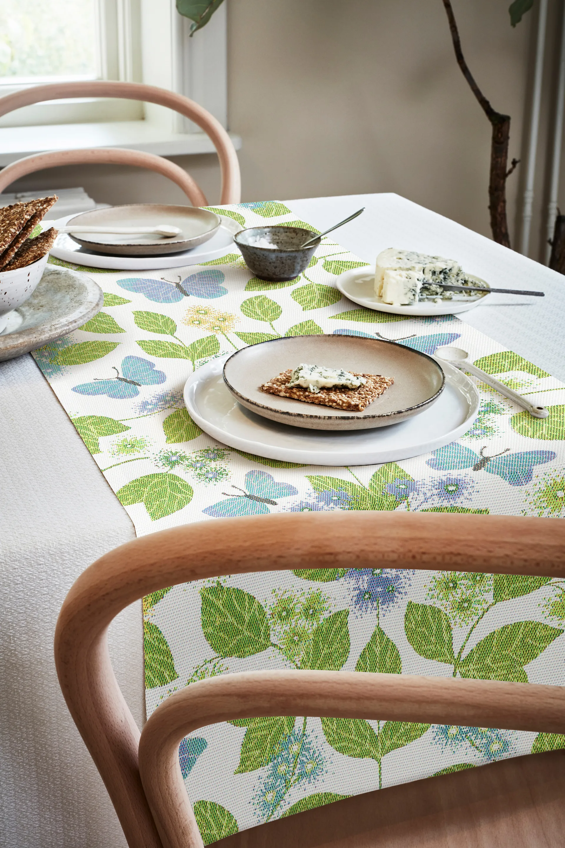 Fjärilsdröm 러너, 35x140 cm Ekelund Linneväveri | 에켈룬드 린네바베리