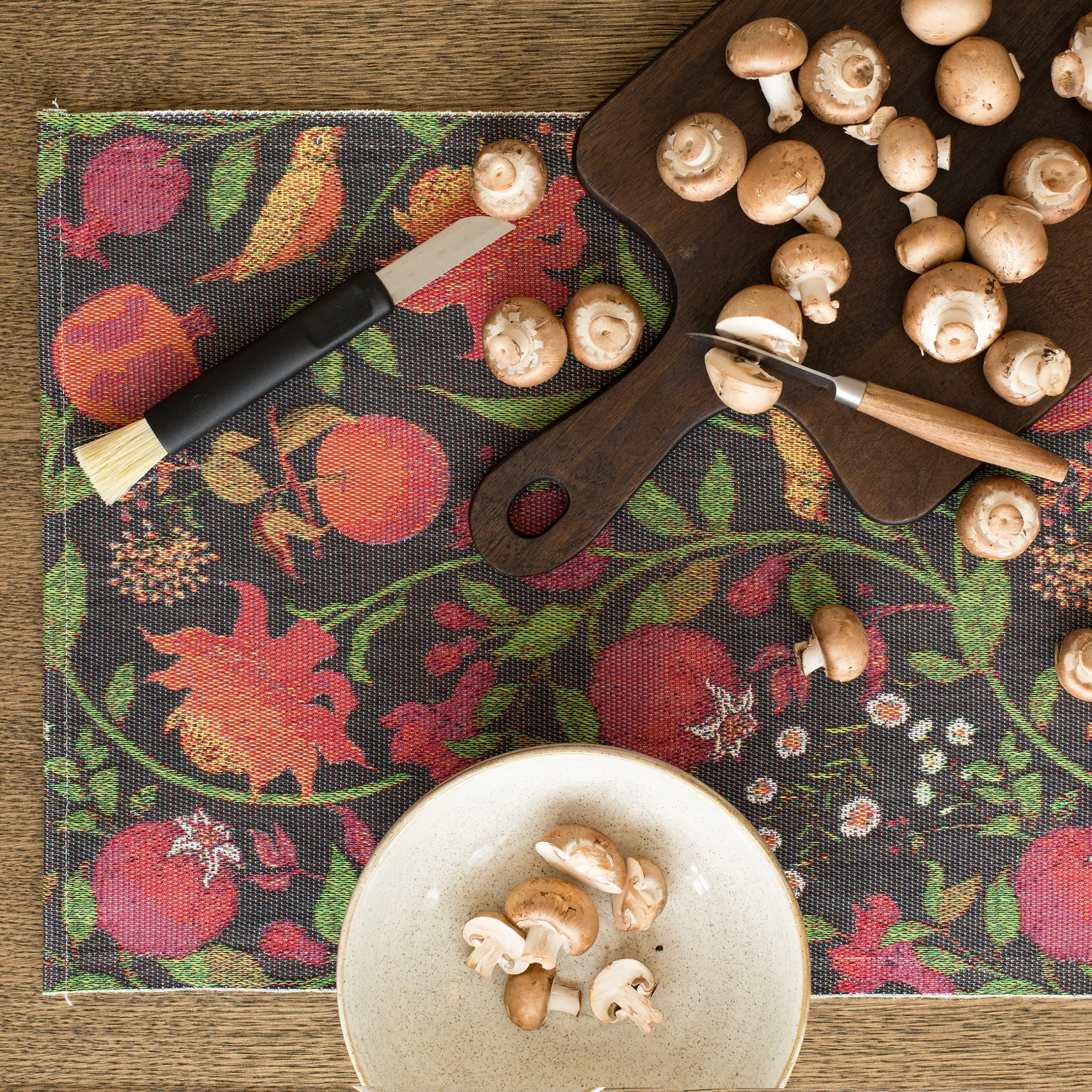 Fruktrik 테이블매트 35x48 cm, multi Ekelund Linneväveri | 에켈룬드 린네바베리