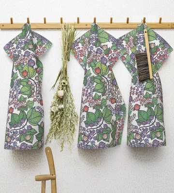 Gooseberries 주방타올 35x50 cm - Green - Ekelund Linneväveri | 에켈룬드 린네바베리