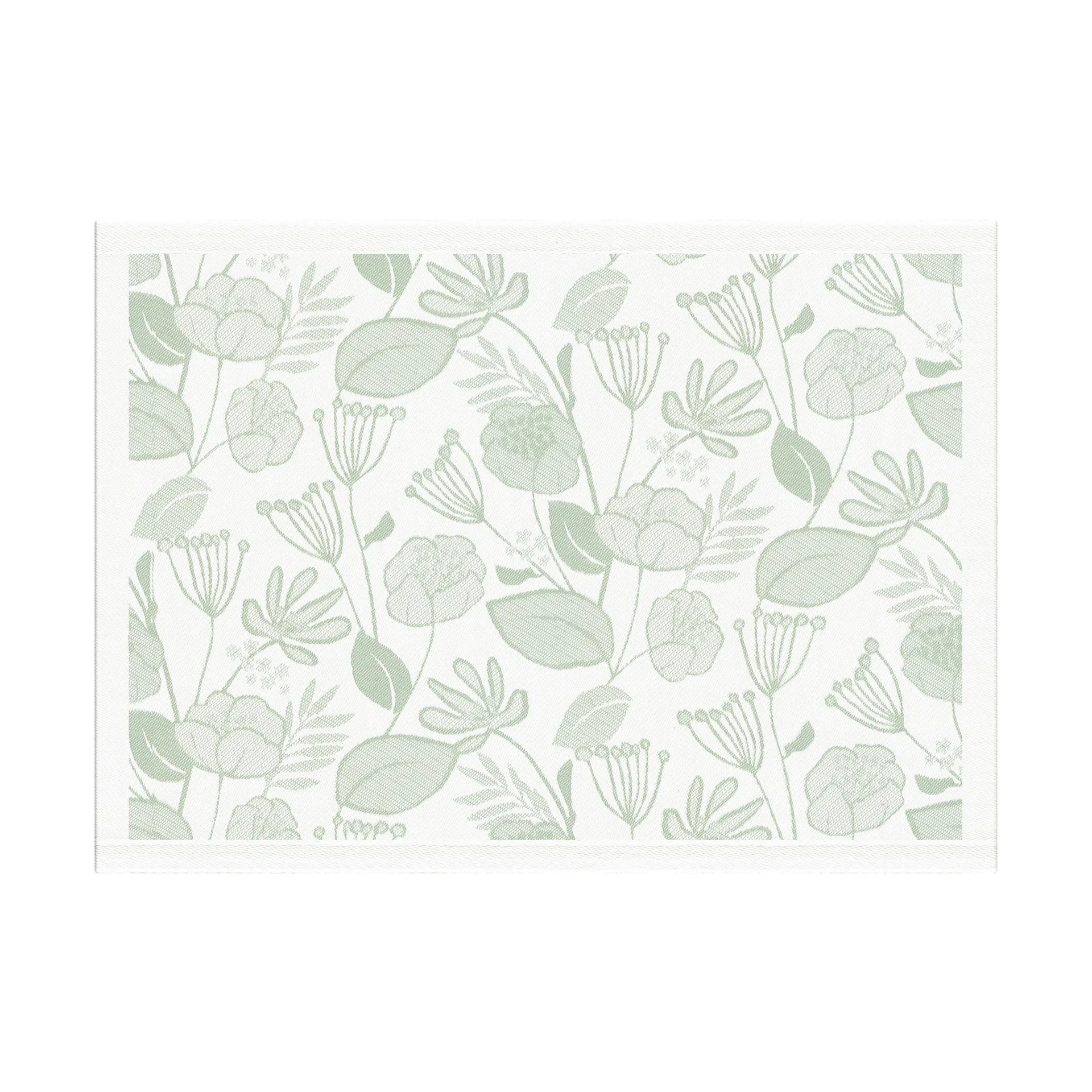 Grönska 테이블 매트 35x48 cm, Green-white Ekelund Linneväveri | 에켈룬드 린네바베리