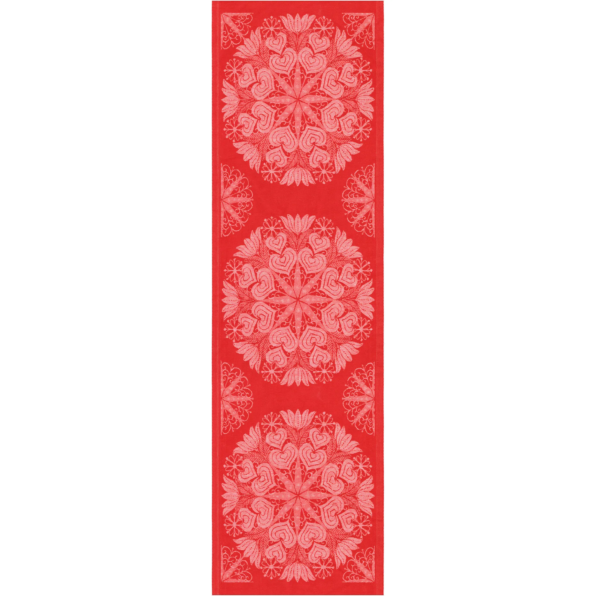 Hjärtbo 테이블 러너 35x120 cm, red Ekelund Linneväveri | 에켈룬드 린네바베리