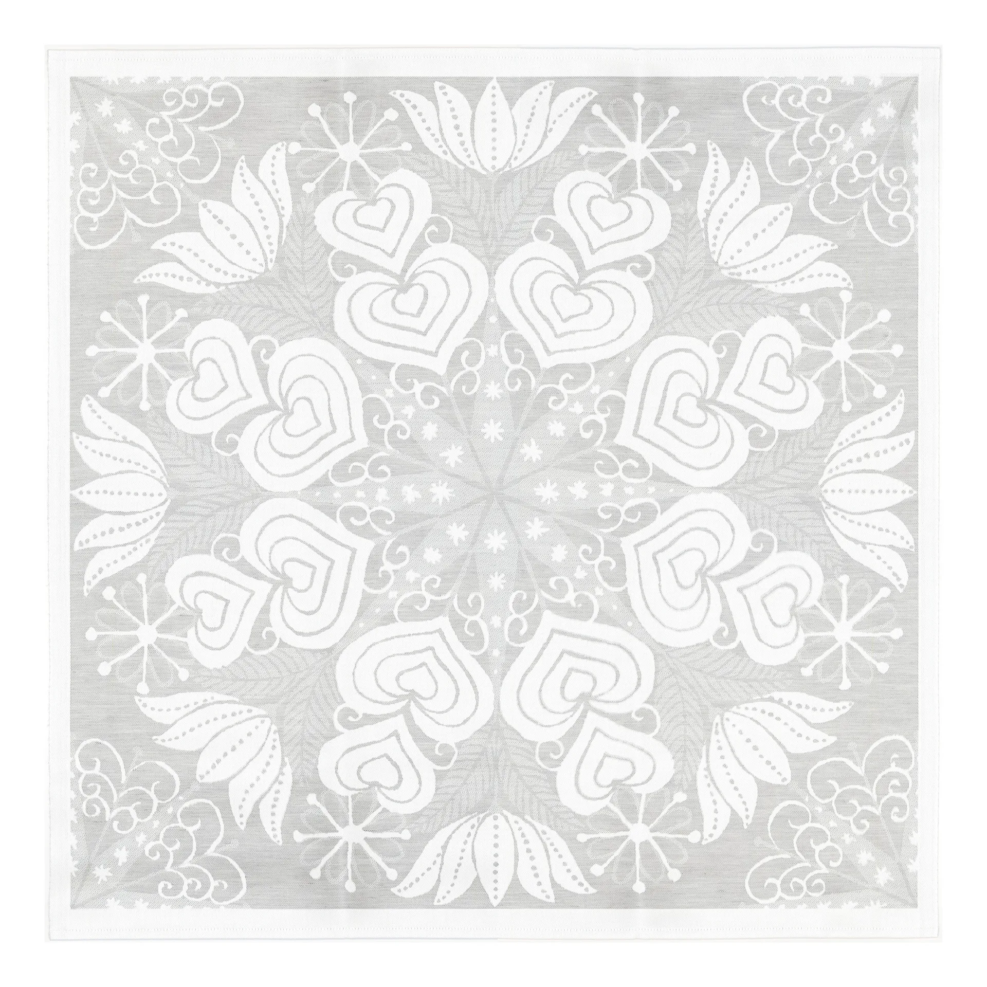 Hjärtbo 테이블보 80x80 cm, grey Ekelund Linneväveri | 에켈룬드 린네바베리