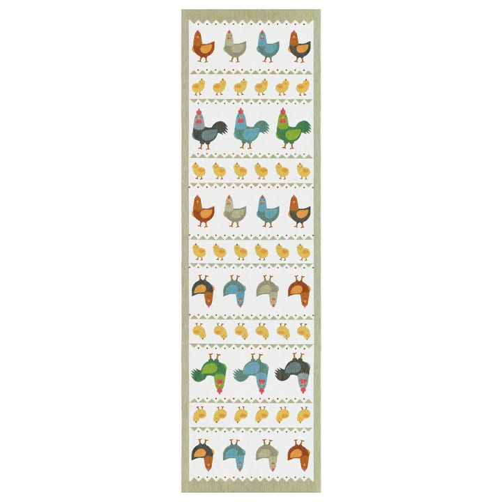 Hönsfamilj 테이블 러너 35x120 cm - Multi - Ekelund Linneväveri | 에켈룬드 린네바베리