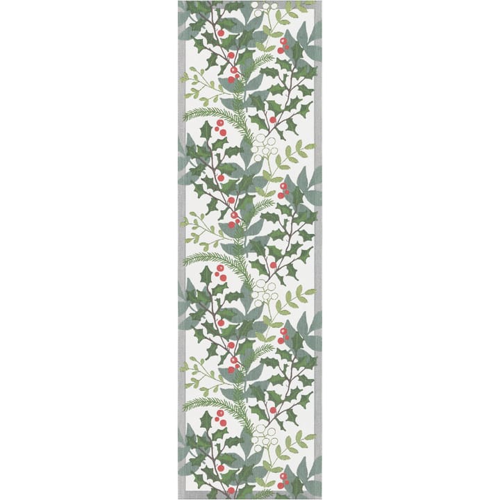 Julia 테이블 러너 35x120 cm - white-green - Ekelund Linneväveri | 에켈룬드 린네바베리