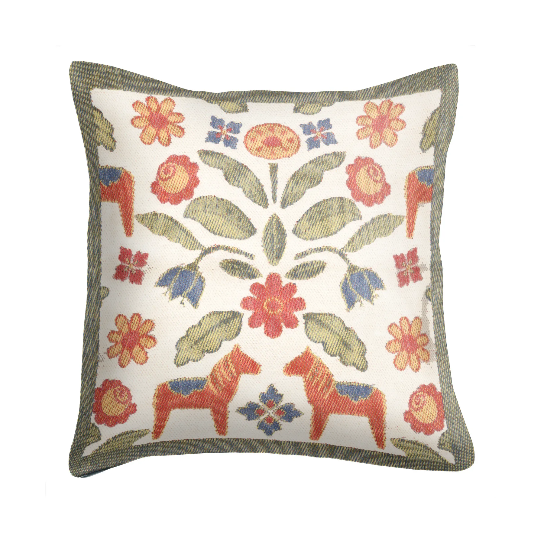 Kurbitsblom 쿠션 커버 40x40 cm, Multi Ekelund Linneväveri | 에켈룬드 린네바베리