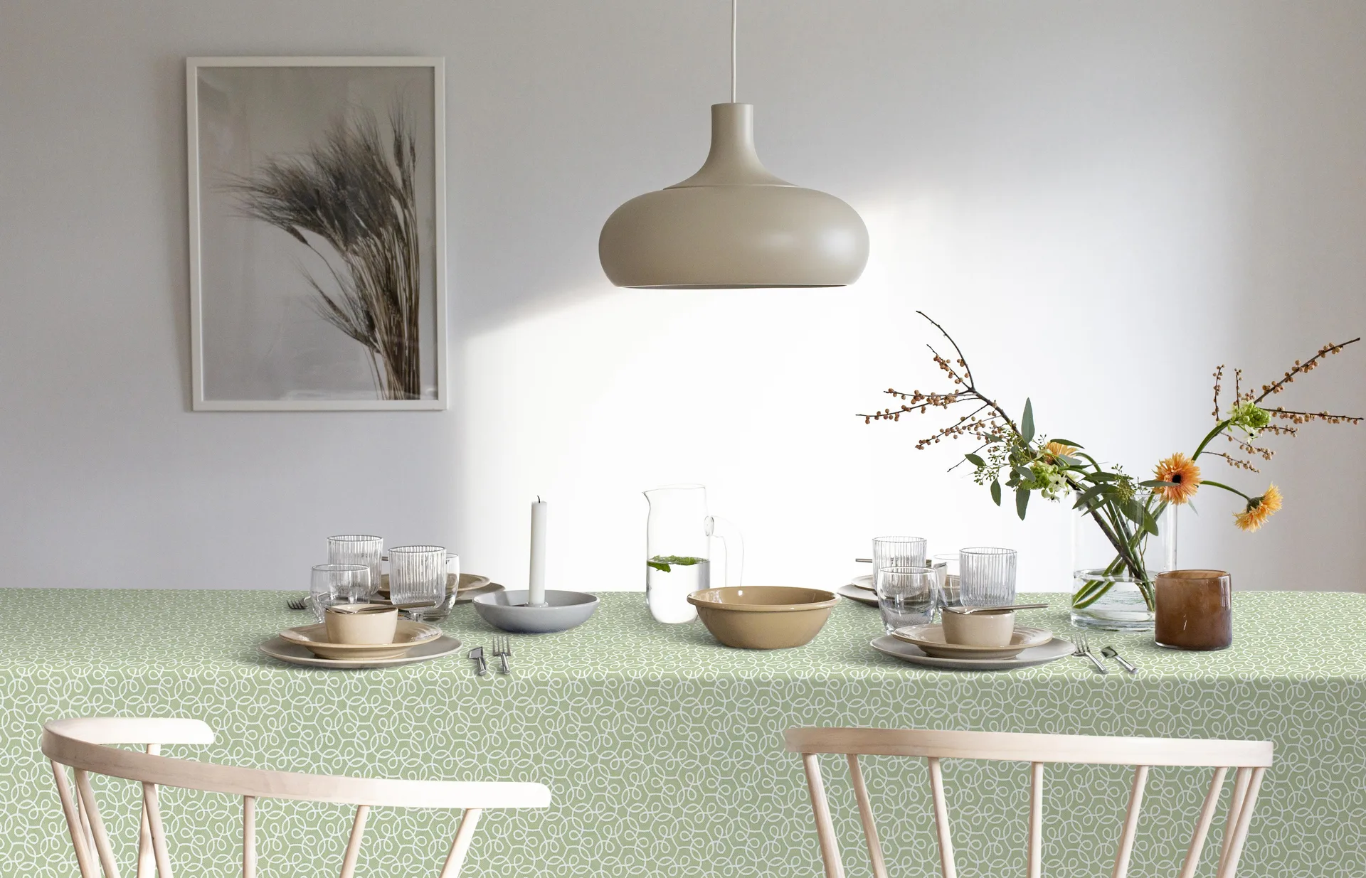 Lindblom 식탁보, 145x145 cm Ekelund Linneväveri | 에켈룬드 린네바베리