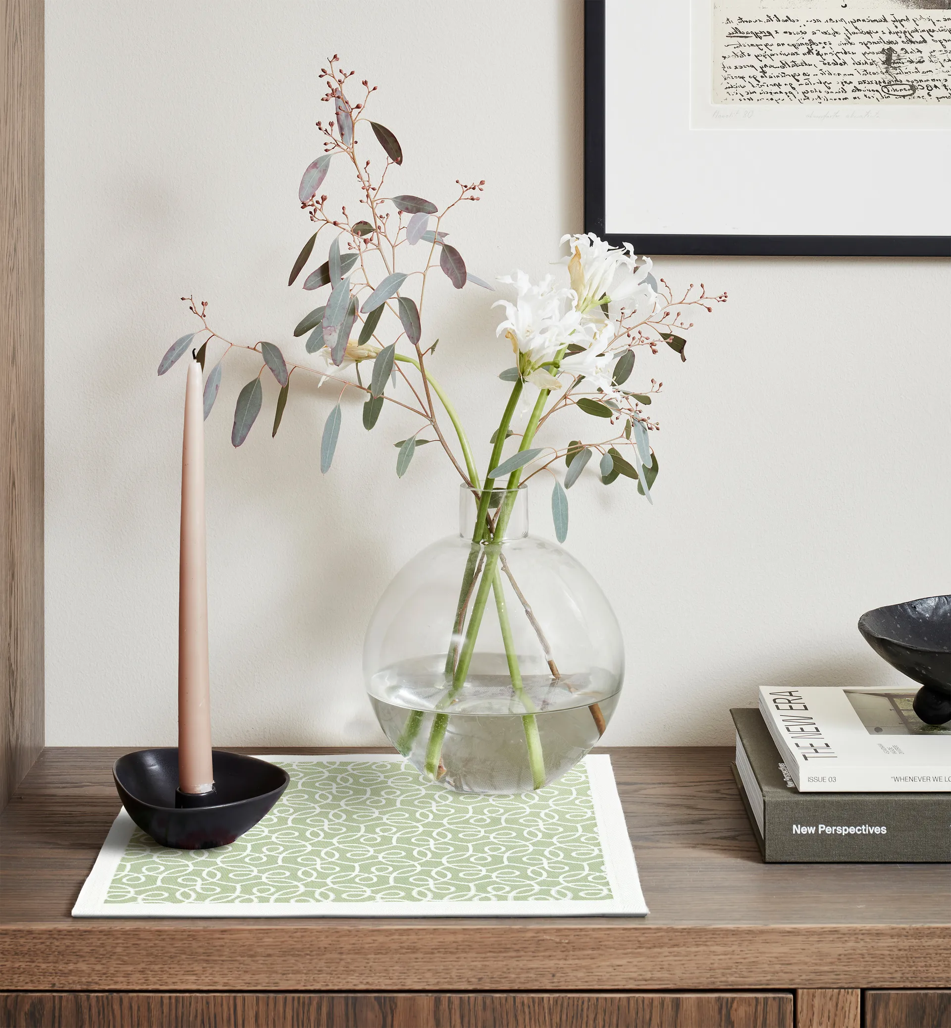 Lindblom 냅킨 35x35 cm, lightgreen Ekelund Linneväveri | 에켈룬드 린네바베리