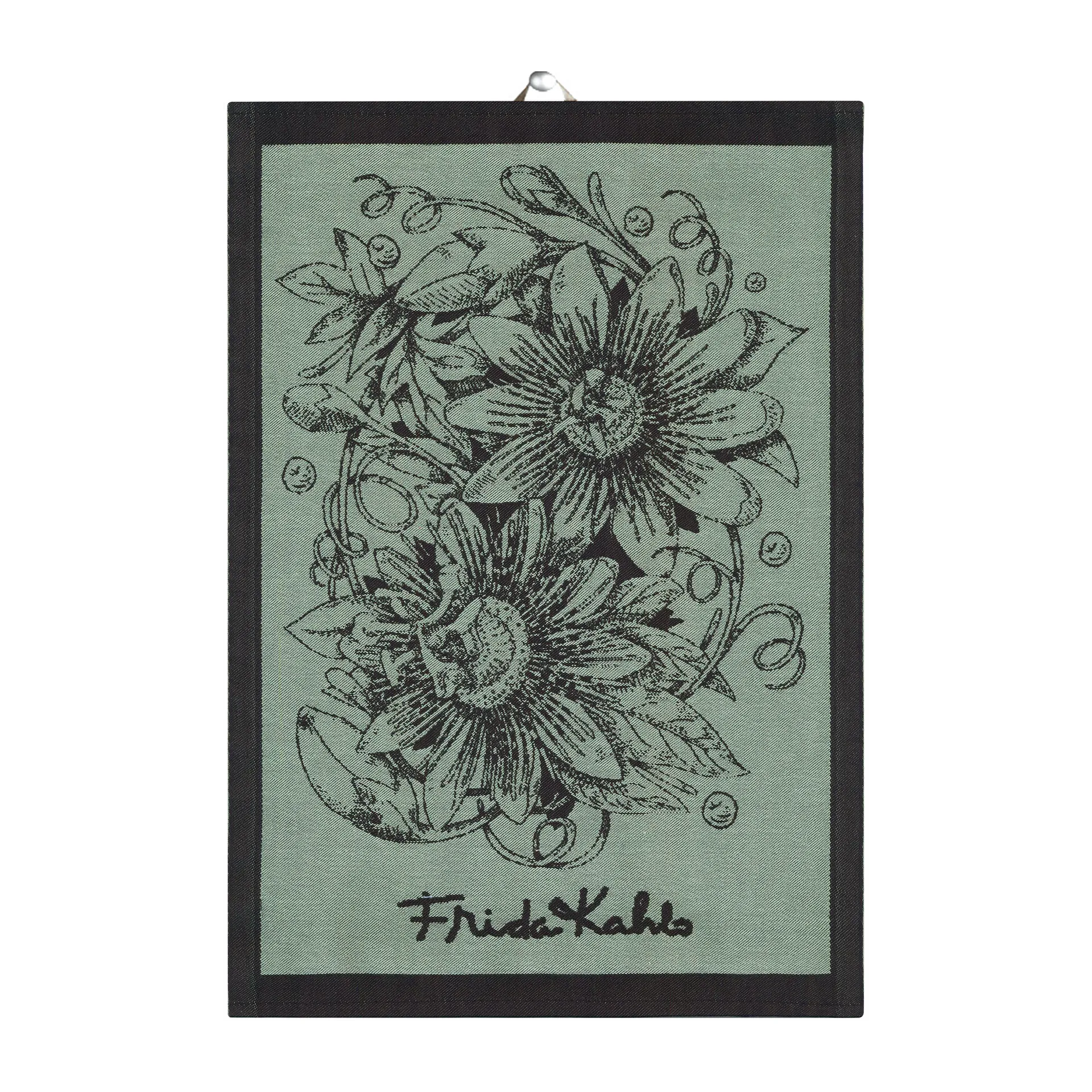 프리다 칼로 Mi Jardin 주방 타올 35x50 cm, Black Ekelund Linneväveri | 에켈룬드 린네바베리