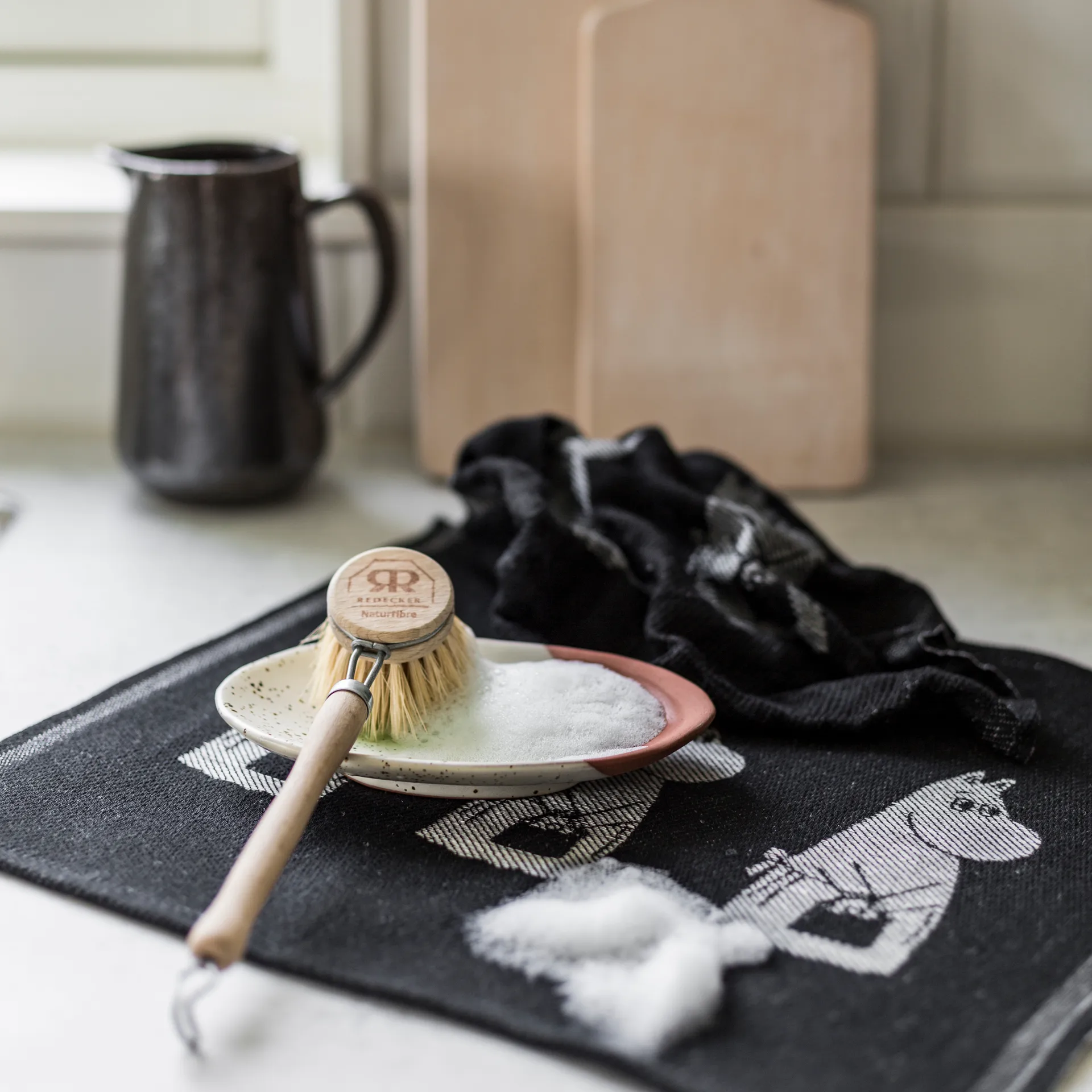 Moominmamma 디쉬 타올 28x35 cm, black Ekelund Linneväveri | 에켈룬드 린네바베리