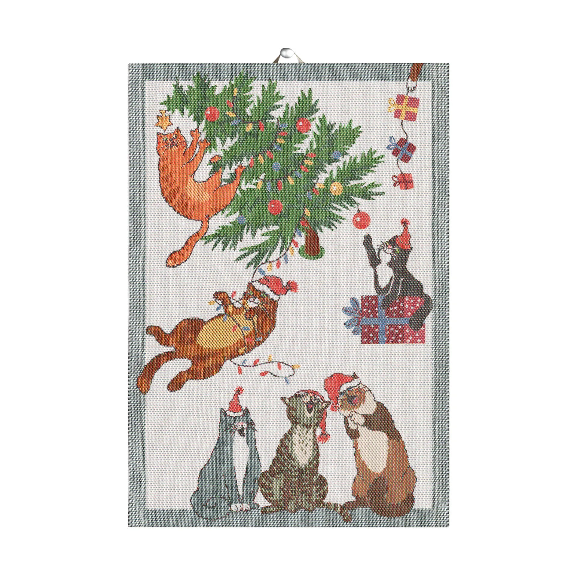 Purr-fect 크리스마스 주방 타월 35x50 cm, Multi Ekelund Linneväveri | 에켈룬드 린네바베리