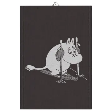 Skiing 주방타올 35x50 cm - black - Ekelund Linneväveri | 에켈룬드 린네바베리