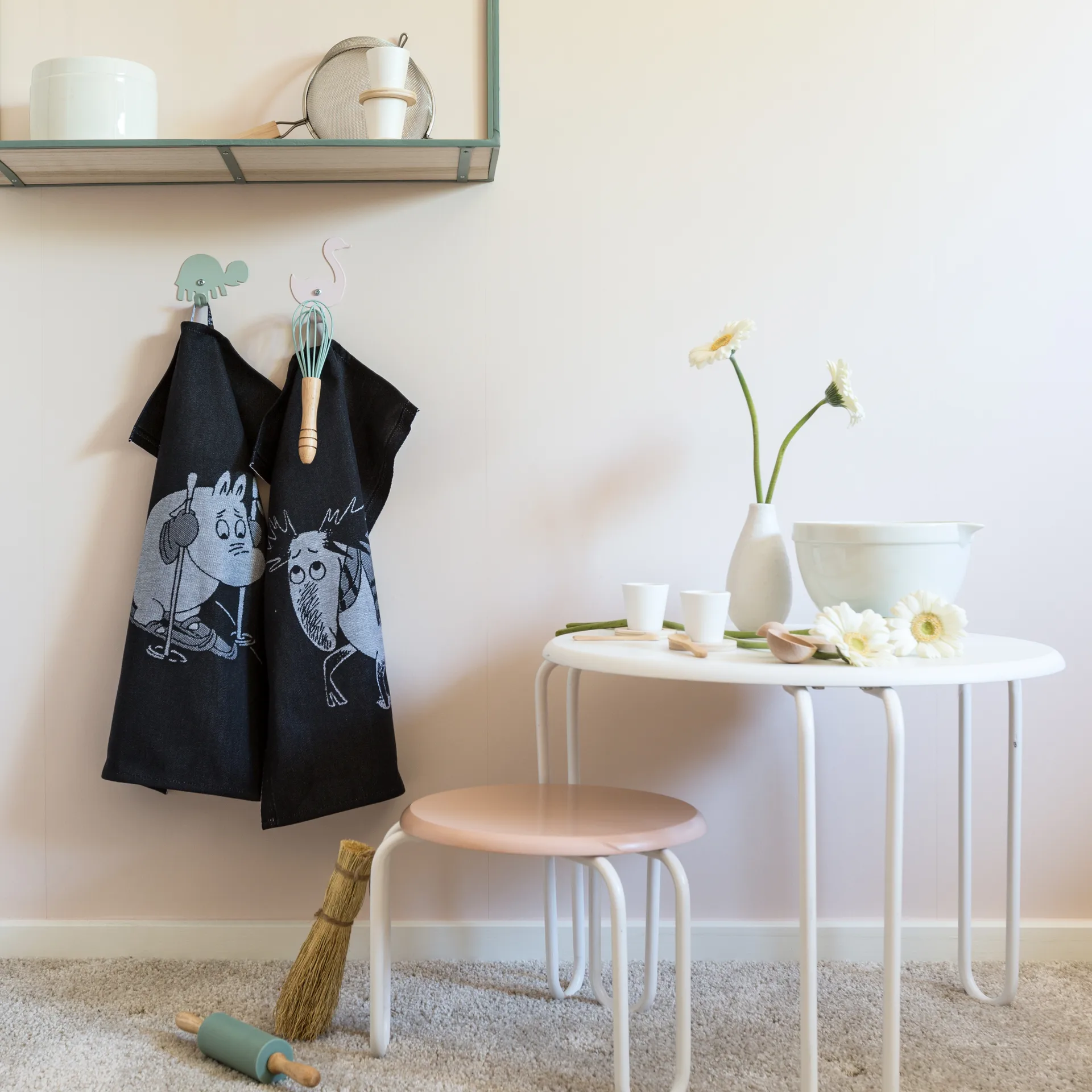 Skiing 주방타올 35x50 cm, black Ekelund Linneväveri | 에켈룬드 린네바베리
