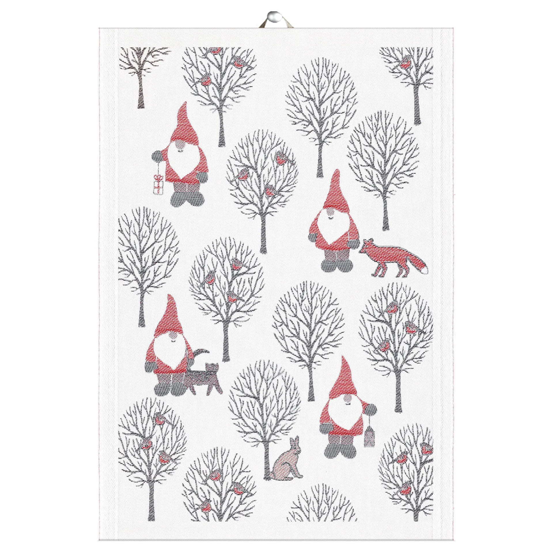 Tomteliv 주방타올 35x50 cm, grey-red Ekelund Linneväveri | 에켈룬드 린네바베리