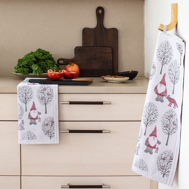 Tomteliv 주방타올 35x50 cm, grey-red Ekelund Linneväveri | 에켈룬드 린네바베리