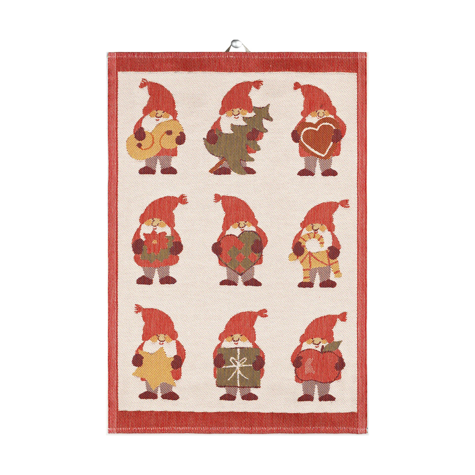 Tomtemys 주방 타월 35x50 cm, Red Ekelund Linneväveri | 에켈룬드 린네바베리